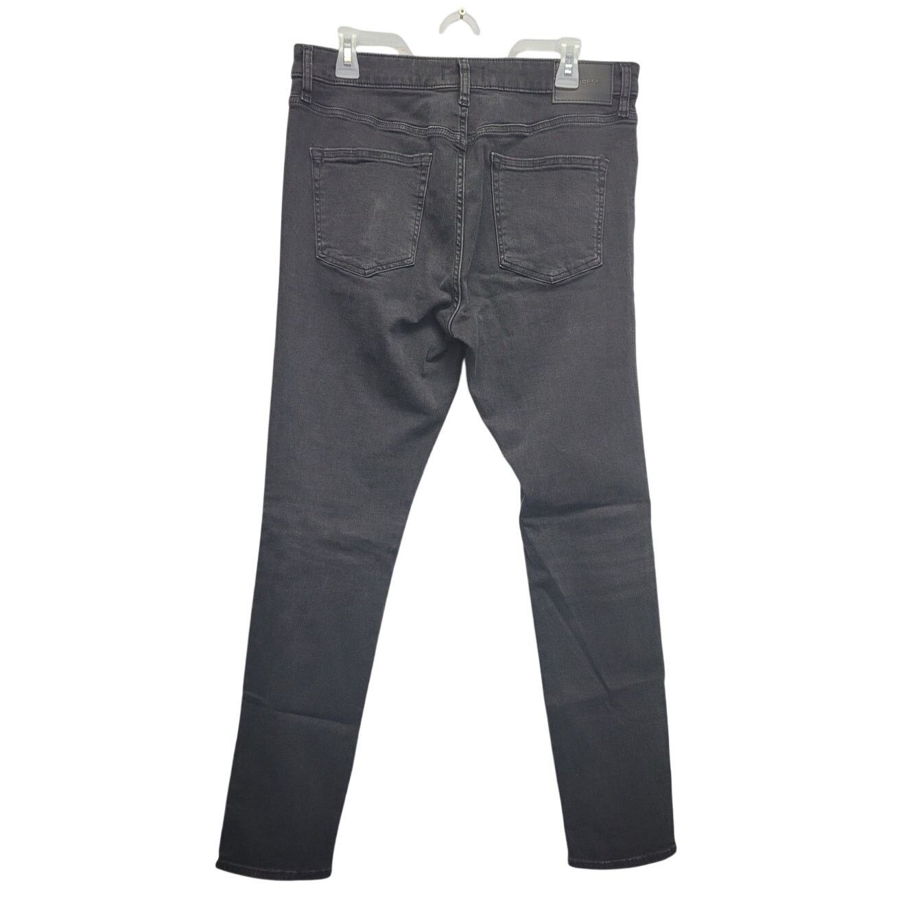 Express Express Mens 32x32 Stretch Spandex Black Skinny Denim Jeans Size US 32 / EU 48 - 3 Thumbnail