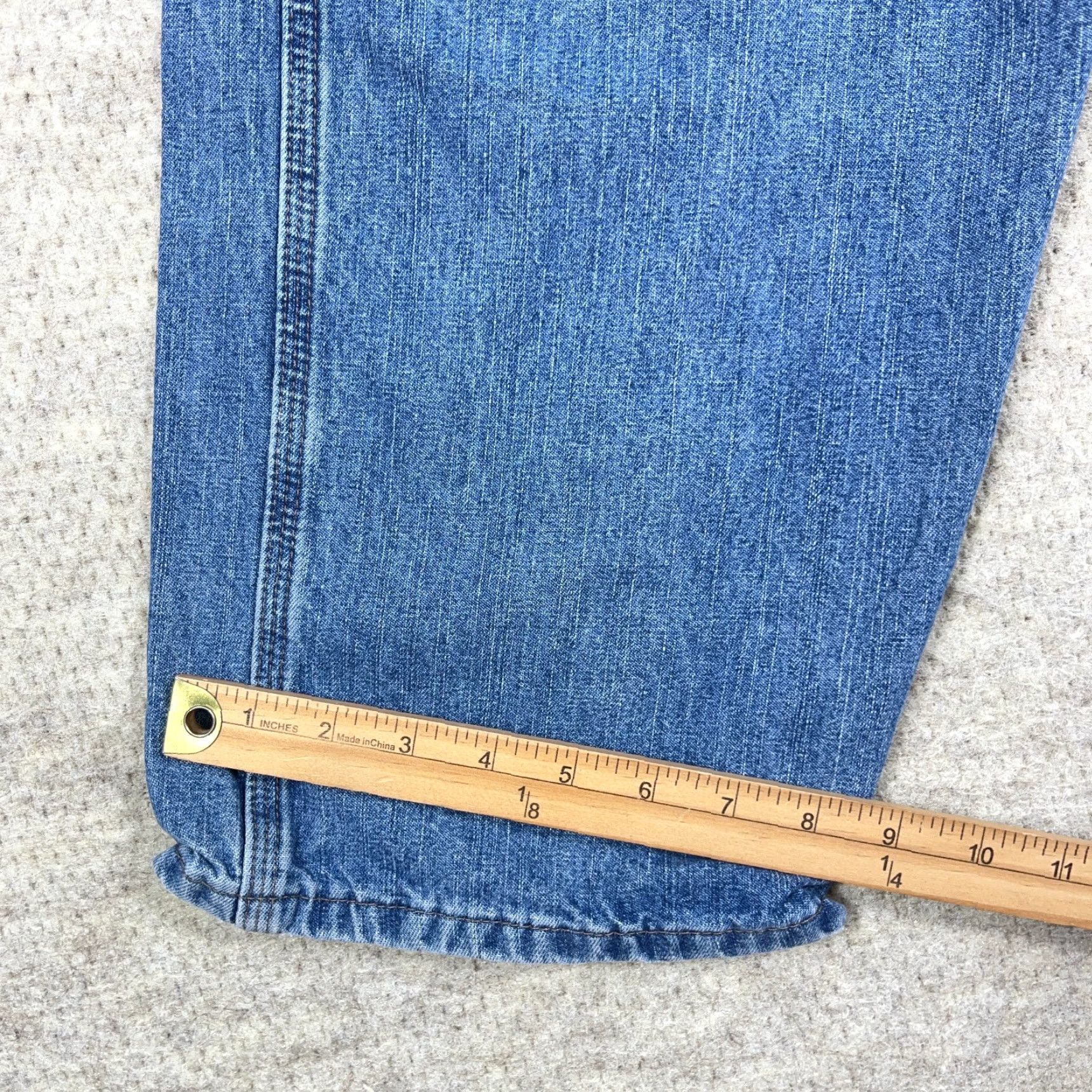 Wrangler VINTAGE Wrangler Jeans Men 40x32 Baggy Denim Straight 5-Pocket Relaxed Blue 90s Grunge Workwear Size US 40 / EU 56 - 7 Thumbnail