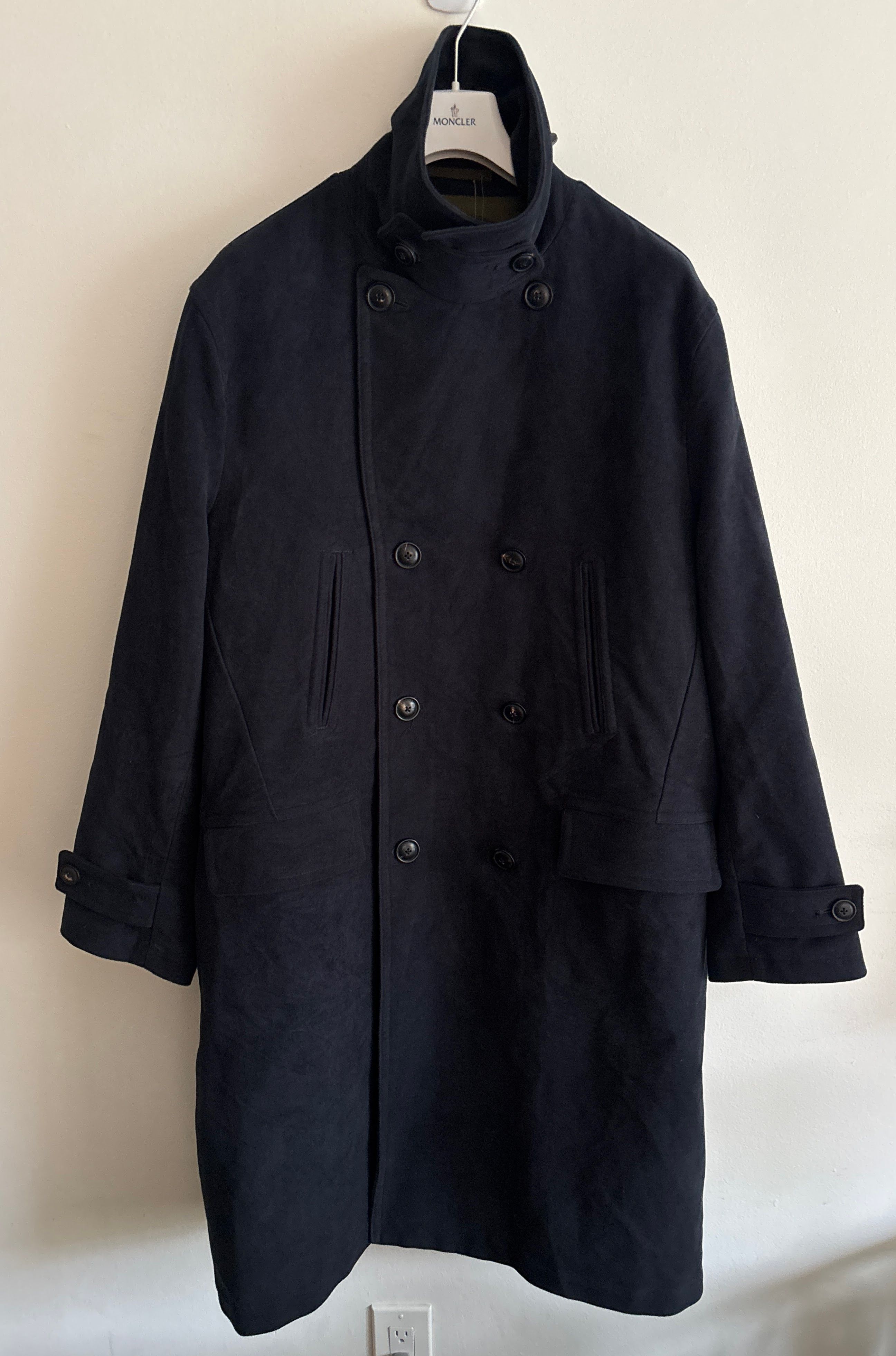 Todd Snyder USD$998 Double Breasted Moleskin Overcoat- Midnight Navy Size US XXL / EU 58 / 5 - 7 Thumbnail
