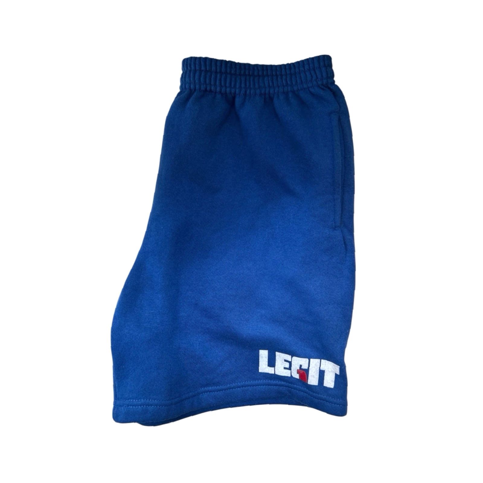 Russell Athletic VINTAGE Russell Athletic Coaches Shorts Mens M Blue 90s USA Drawstring Side Pockets White Red Flocked Logo Size US 31 - 2 Thumbnail