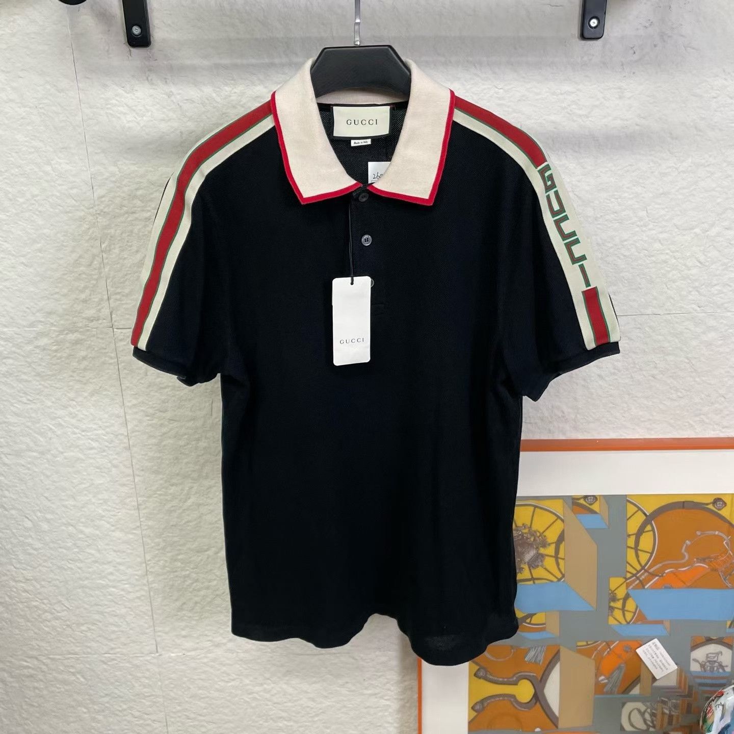Gucci Gucci Arm Letter Polo Shirt Size US XL / EU 56 / 4 - 1 Thumbnail