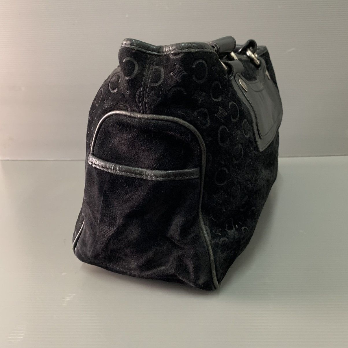 Celine Celine Suede Leather Black Handbag Size ONE SIZE - 5 Thumbnail