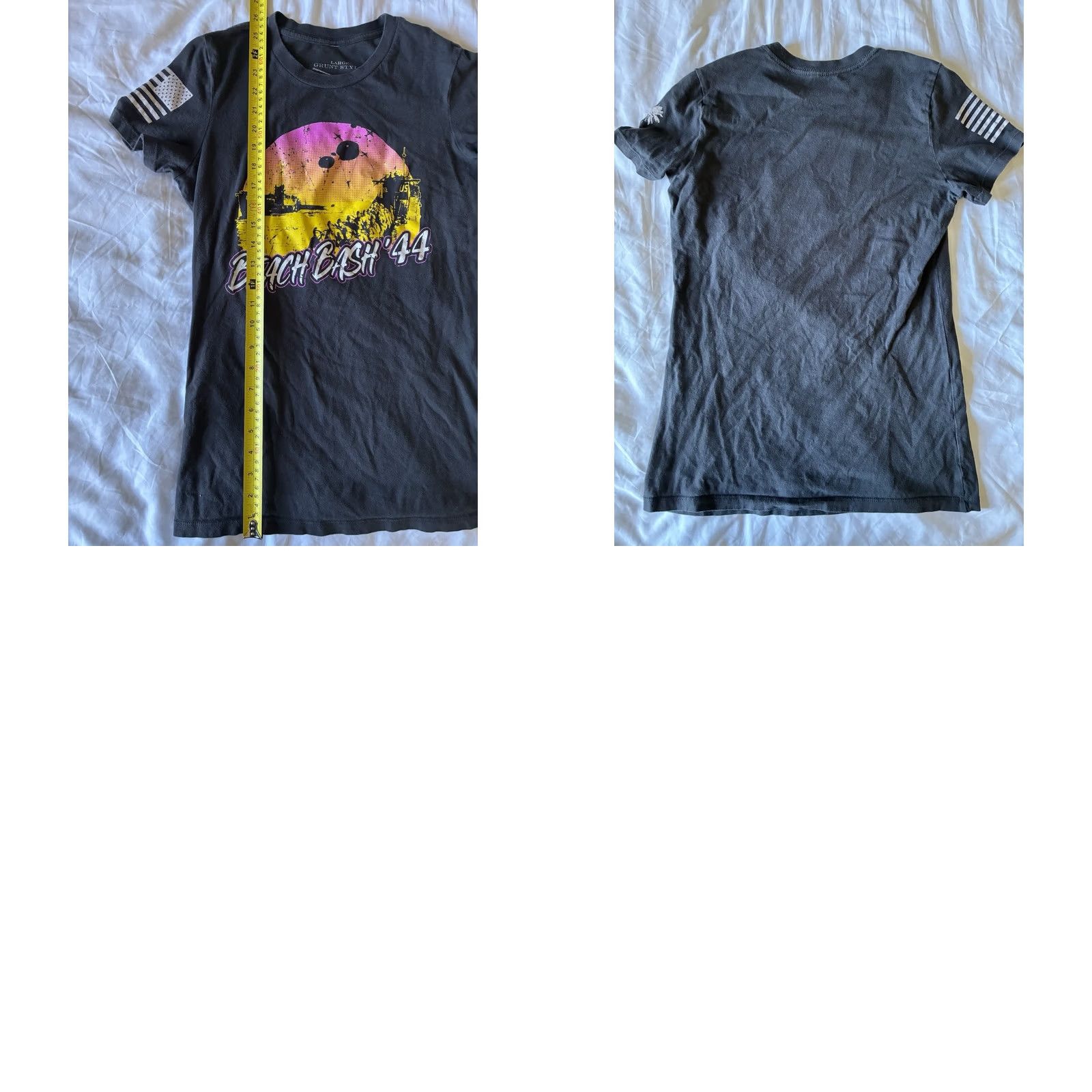 Vintage Grunt Style Beach Bash 44 T Shirt Men Large Black Short Sleeve Cotton Graphic Size US L / EU 52-54 / 3 - 8 Thumbnail