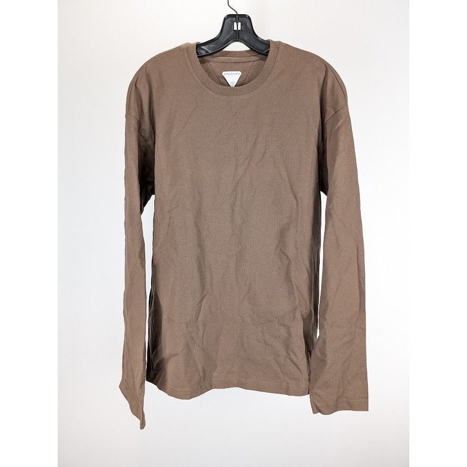 Bottega Veneta o1rshd1 Sunrise Light Cotton T-Shirt in Brown Size US L / EU 52-54 / 3 - 2 Thumbnail