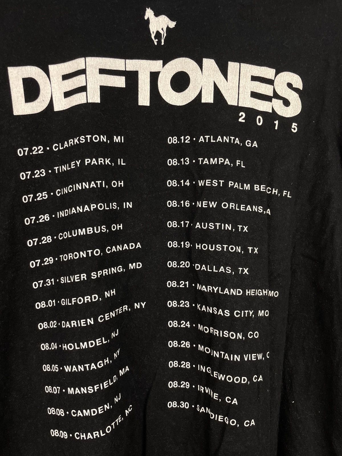 Band Tees Deftones 2015 tour t shirt Size US XL / EU 56 / 4 - 4 Thumbnail