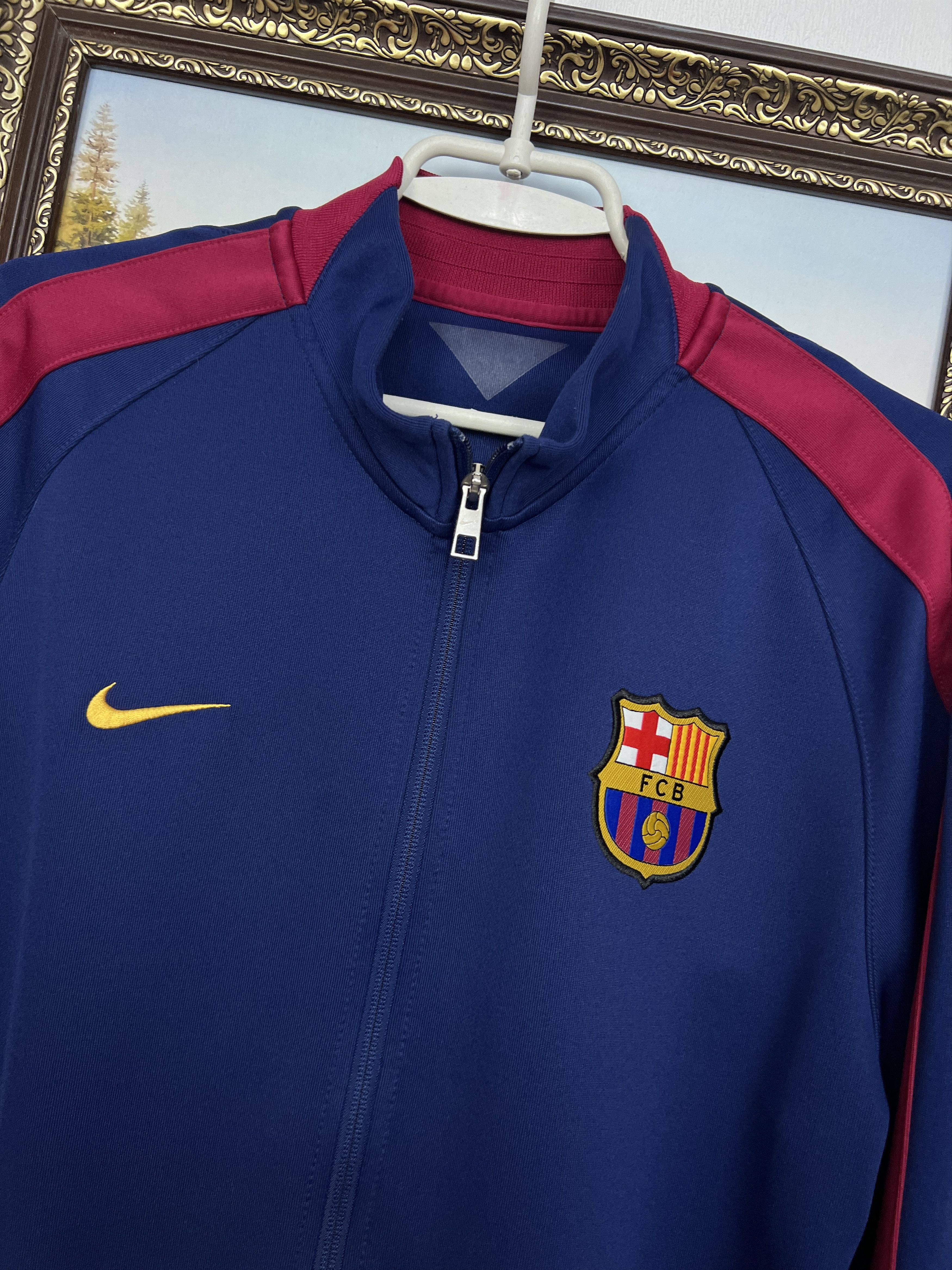 Nike Barcelona Football Jacket Soccer Track Top Rare Zip Hype Size US L / EU 52-54 / 3 - 3 Thumbnail