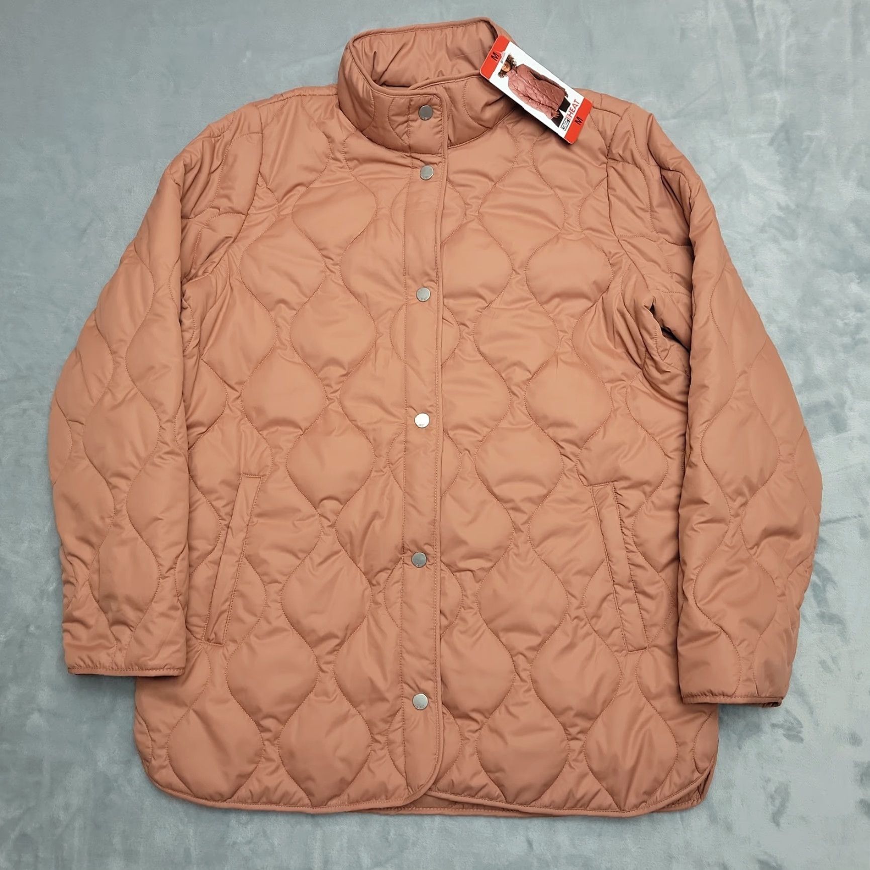 Vintage 32 Degrees Heat Jacket Womens M Pink Quilted Puffer Coat Outdoor Lightweight Wind-Resistant Pockets Snap Closure Size M / US 6-8 / IT 42-44 - 2 Thumbnail