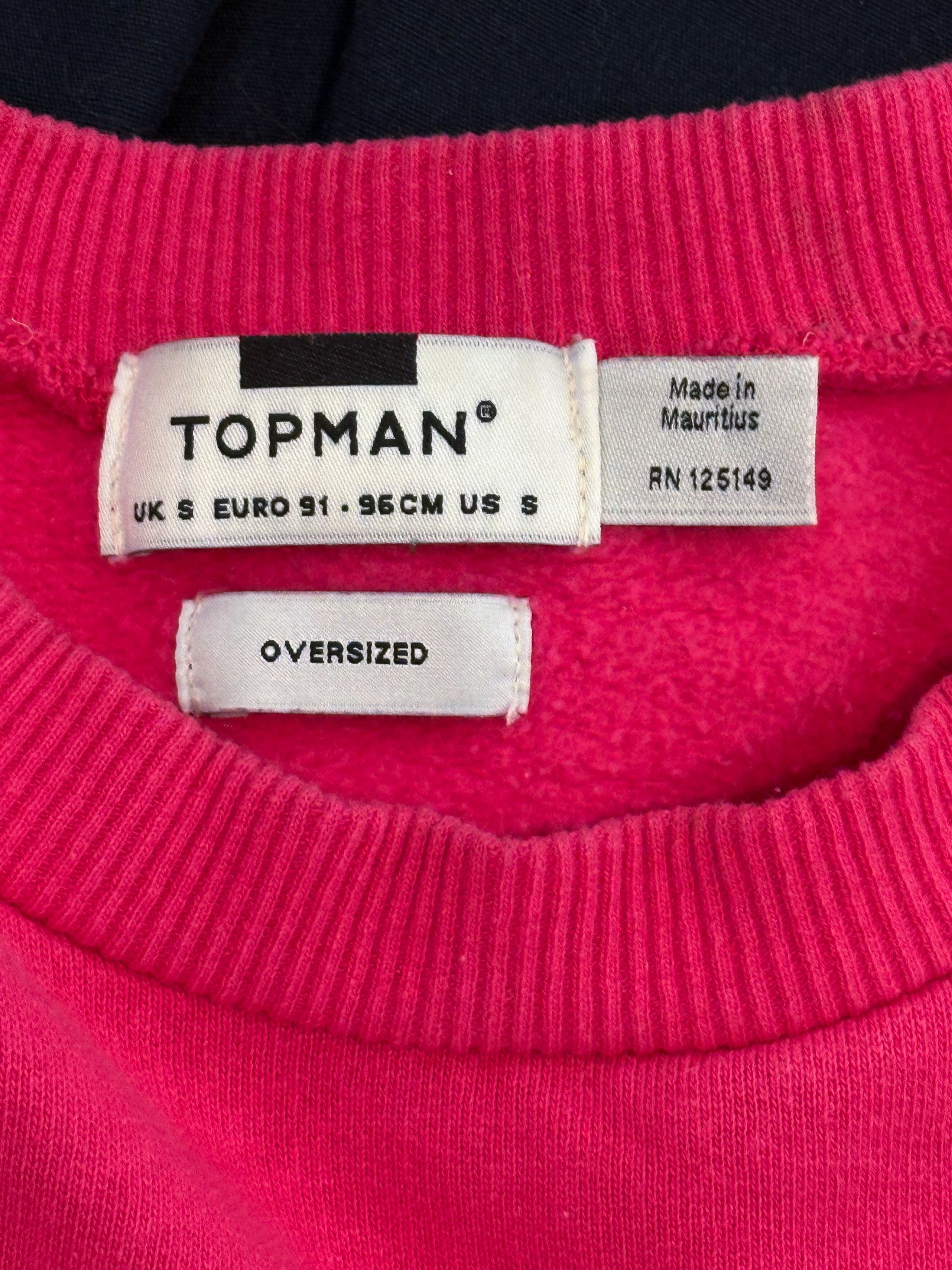 Topman Topman Oversized Hot Pink Crewneck Sweatshirt Size S Size US S / EU 44-46 / 1 - 3 Thumbnail