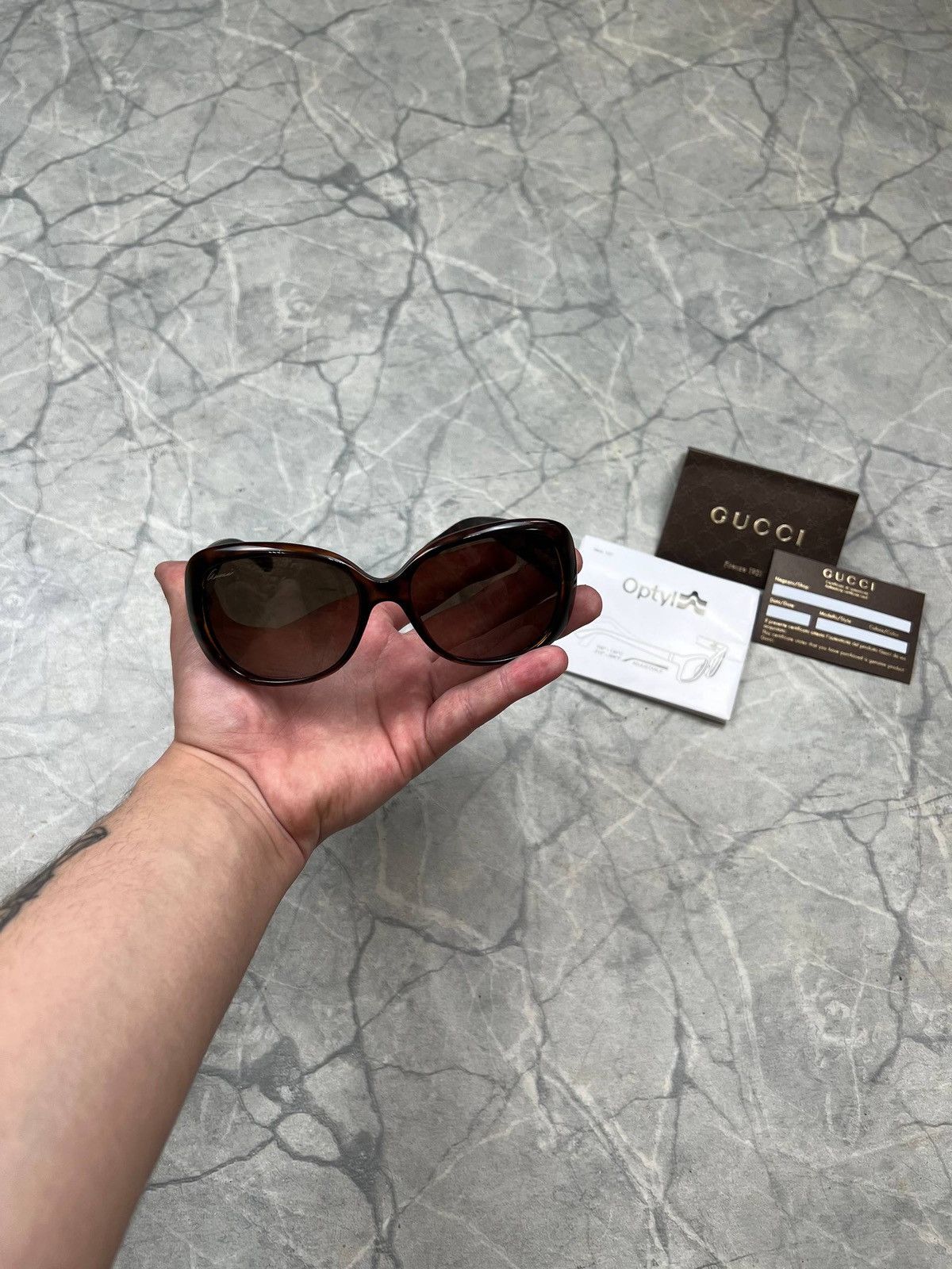 Gucci Gucci Sunglasses Luxury Y2k Avant Garde Size ONE SIZE - 6 Thumbnail