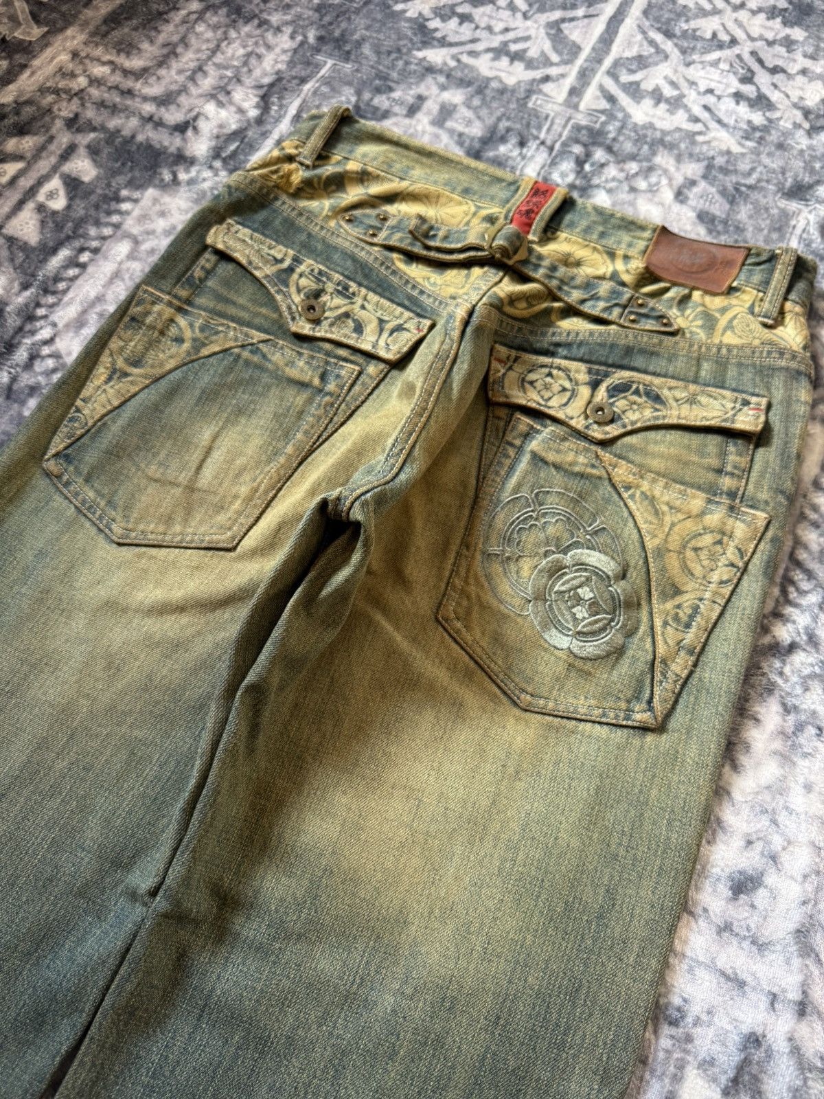 Blue Blue Japan × Japanese Brand × KOJIMA GENES Karakuri Japan Artisanal Double Pocket Mud Wash Baggy Jeans Size US 30 / EU 46 - 5 Thumbnail