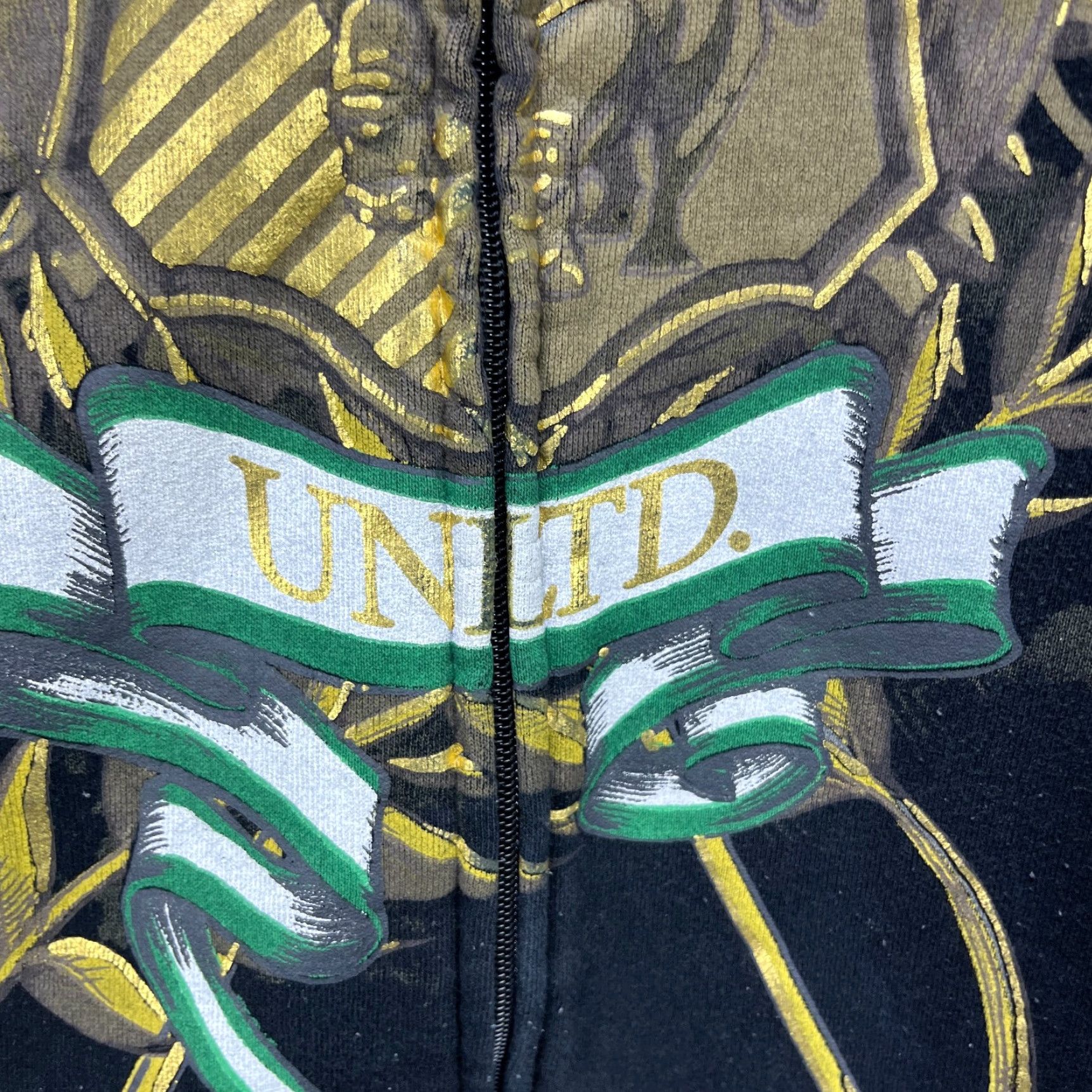 Vintage VINTAGE Ecko Unltd Hoodie 2XL Black Green Crest Zip Up Mens Hoodie Size US XXL / EU 58 / 5 - 4 Thumbnail