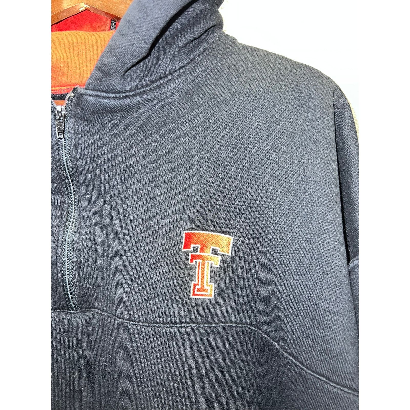Vintage Vintage Texas Tech Hoodie Black Red TT University 80s VTG XL Size US XL / EU 56 / 4 - 3 Thumbnail