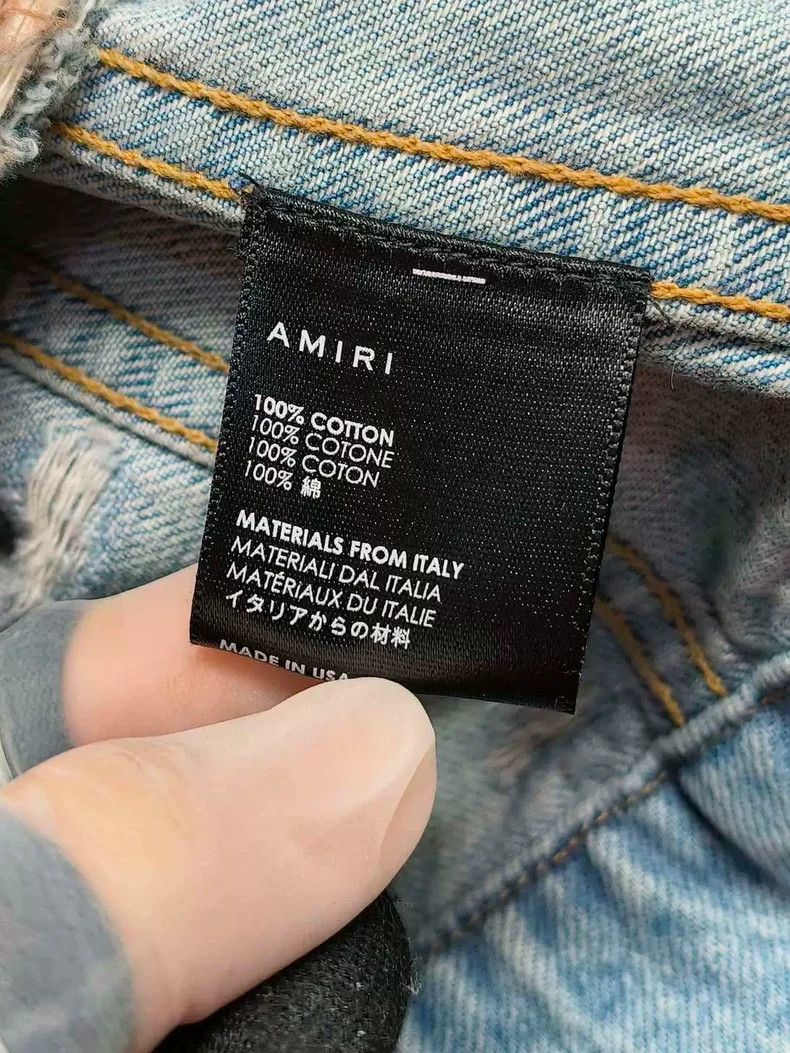 Amiri Amiri 18ss Palm tree palm rendering destroyed denim jacket Size US S / EU 44-46 / 1 - 4 Thumbnail
