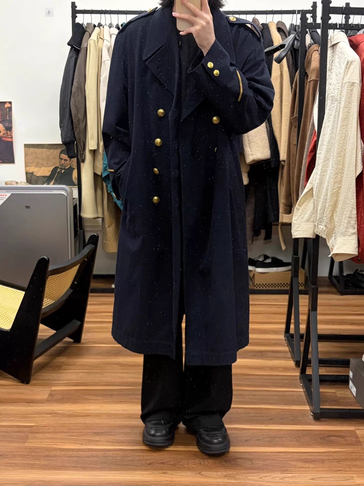 Yohji Yamamoto Yohji Yamamoto 90s Y's DB Gold Anchor Navy Coat Size US M / EU 48-50 / 2 - 7 Thumbnail