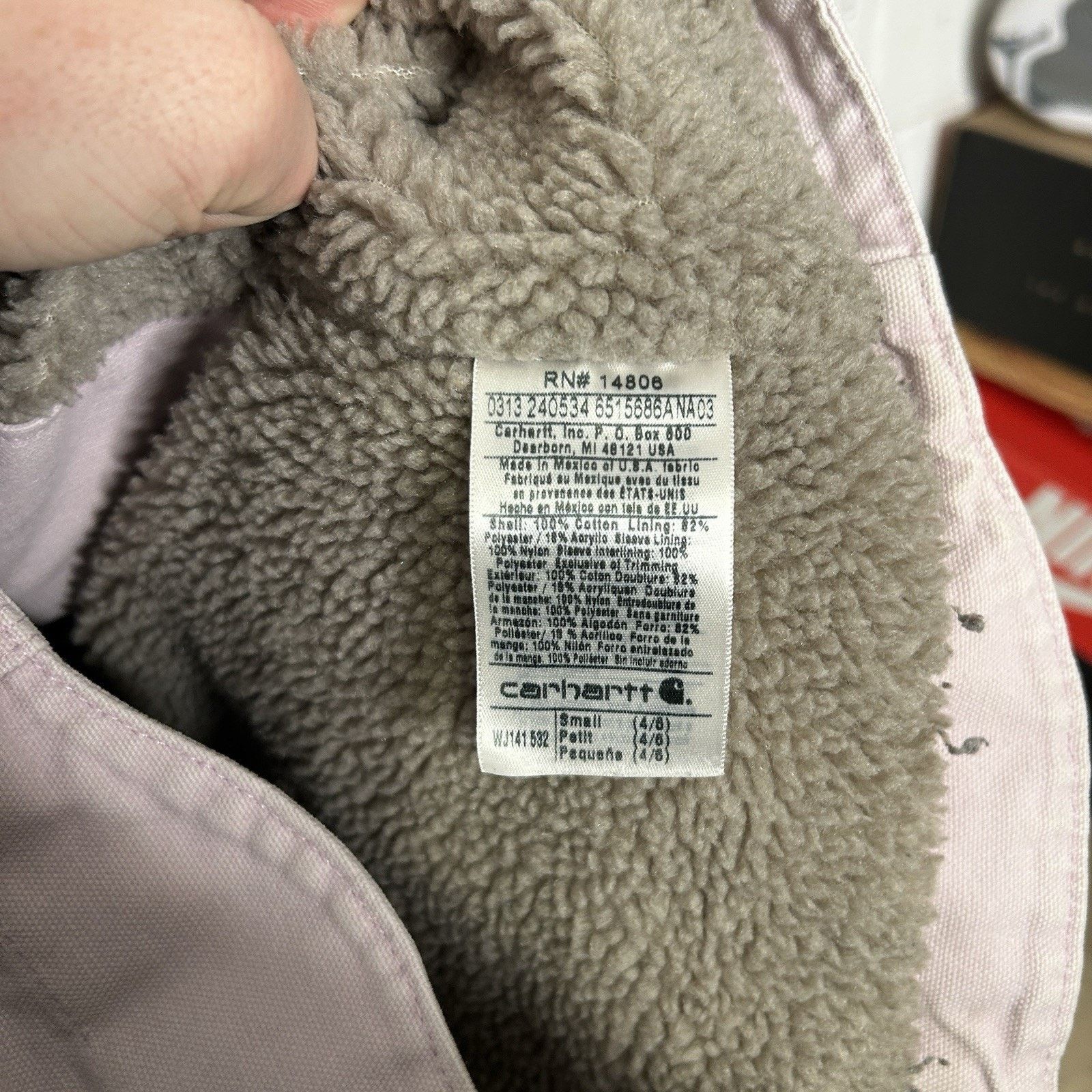 Carhartt Y2k Carhartt Sherpa-Lined Hooded Detroit Jacket “Pale Pink” Size S / US 4 / IT 40 - 16 Thumbnail