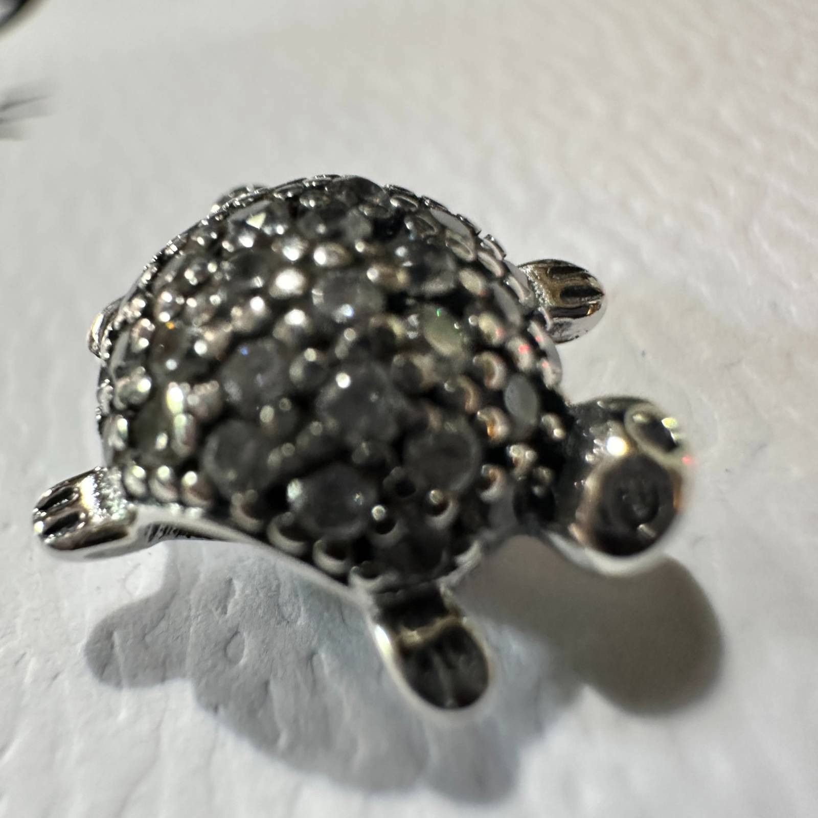 pandora Authentic Pandora, Retired Sparkling CZ Sea Turtle Charm Size ONE SIZE - 1 Thumbnail
