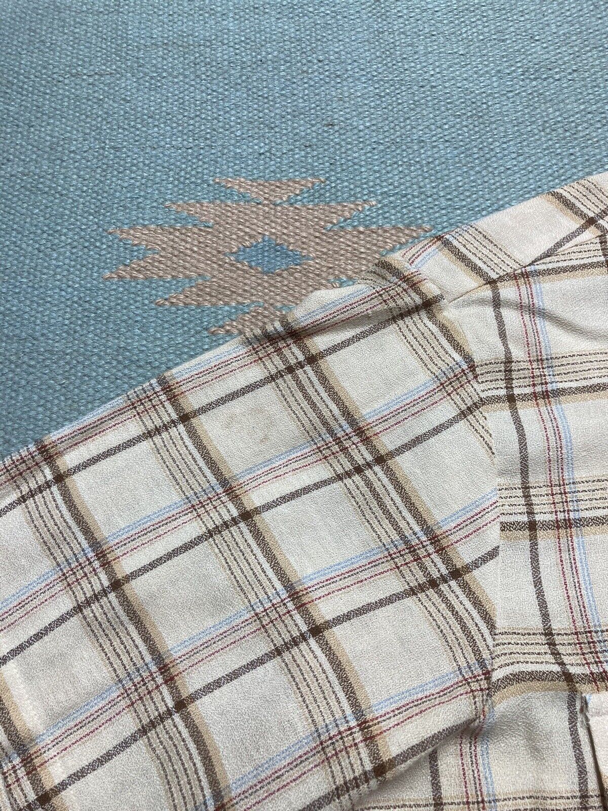 JCPenney × Vintage VTG 70s JCPenney plaid shirt soft knit polyester? medium Size US M / EU 48-50 / 2 - 4 Thumbnail
