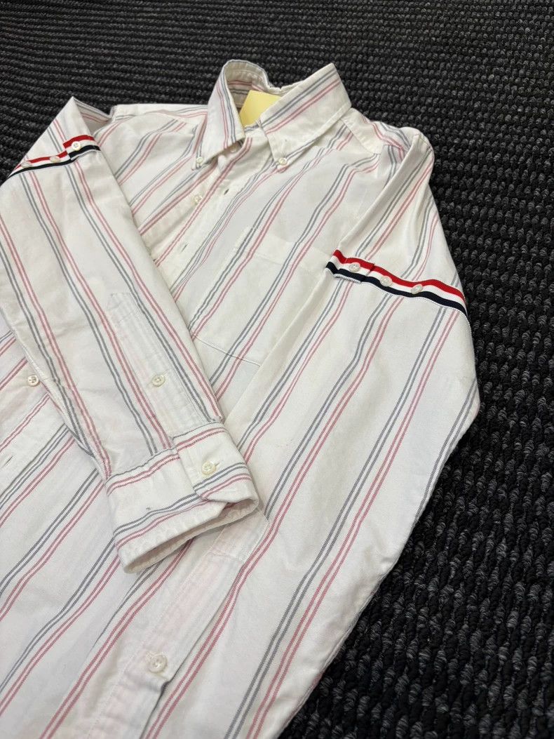 Thom Browne Thom Browne White striped double color stripe sleeve shirt Size US M / EU 48-50 / 2 - 3 Thumbnail