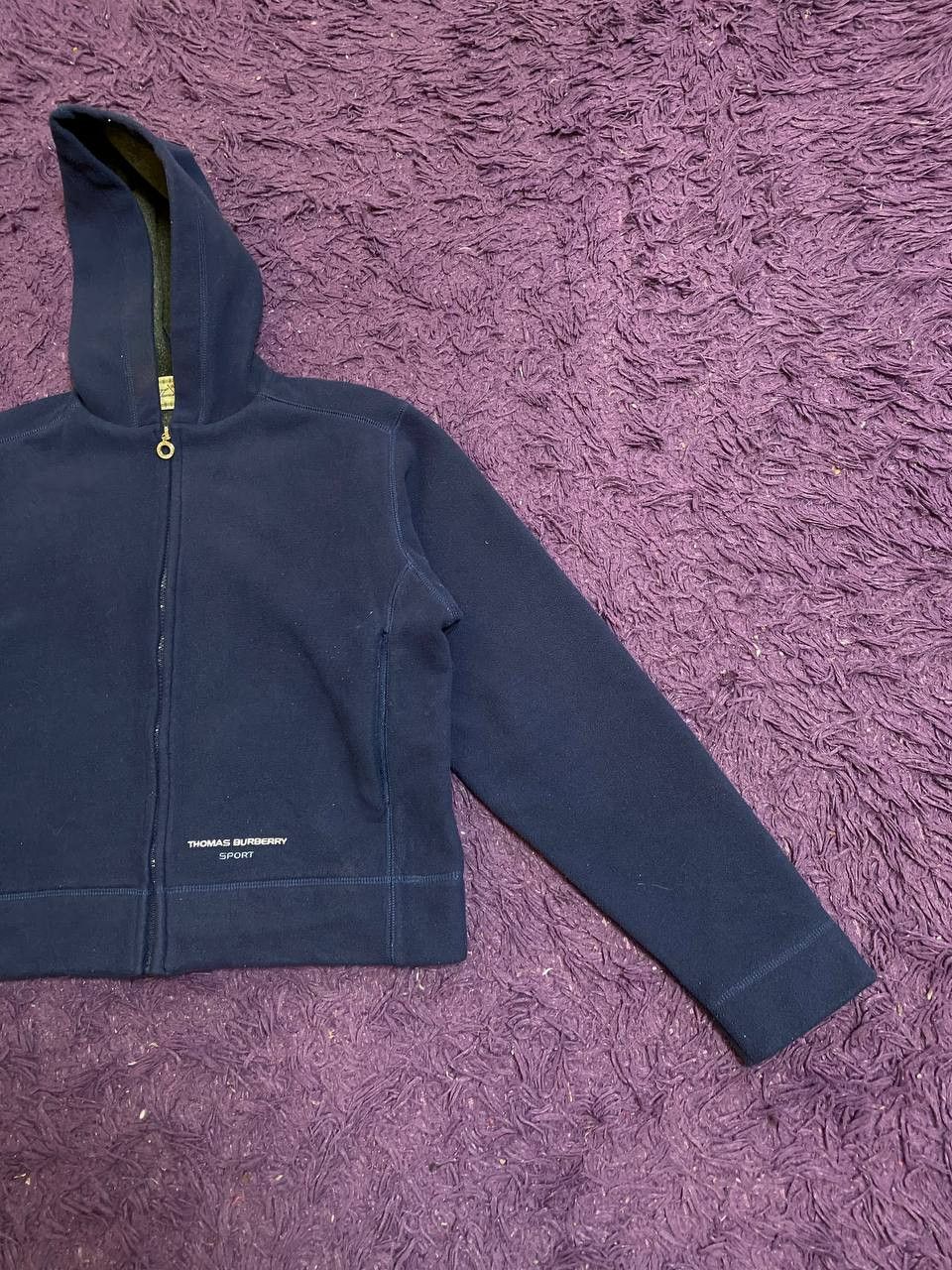 Burberry vintage crazy Y2K hoodie zip blue Thomas Burberry streetwear Size US S / EU 44-46 / 1 - 9 Thumbnail