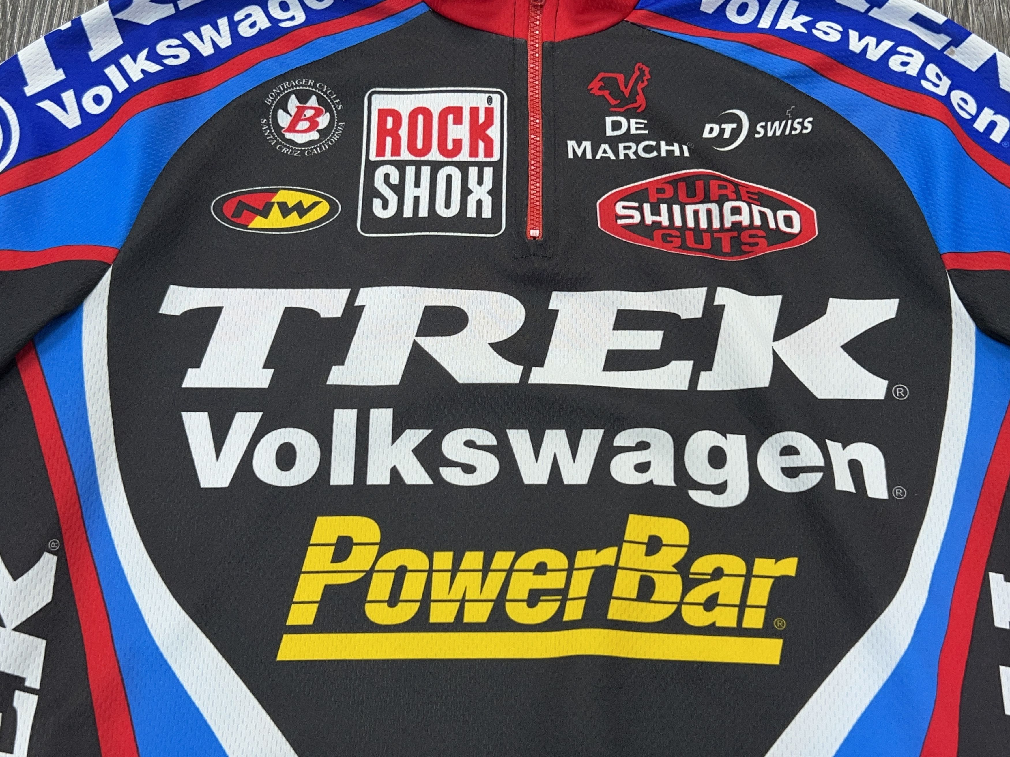 Vintage Trek Volkswagen Shimano De Marchi Cycling Jersey Shirt Size US M / EU 48-50 / 2 - 2 Thumbnail
