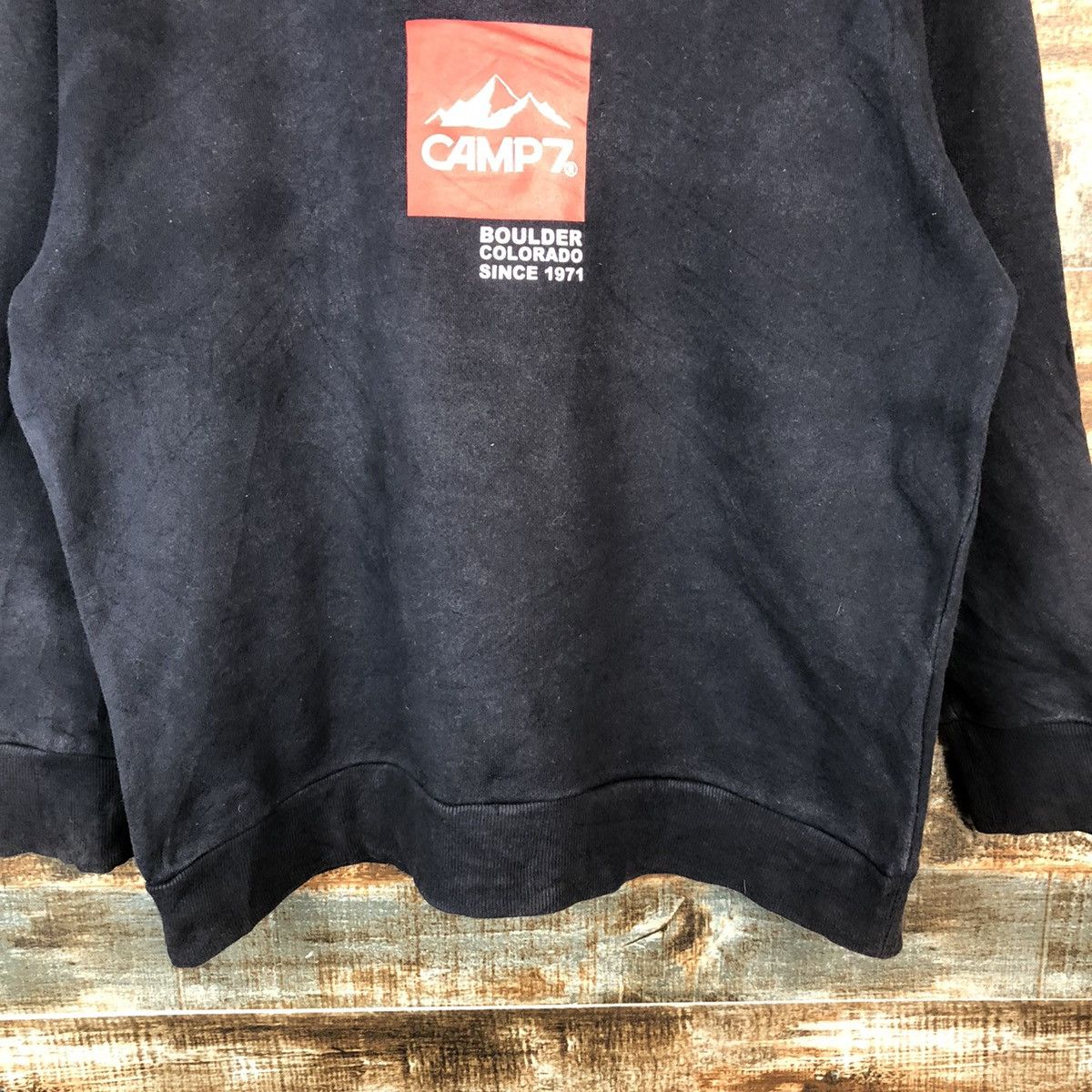 Japanese Brand Camp 7 Dark Blue Sweatshirt #A2025 Size US M / EU 48-50 / 2 - 6 Thumbnail