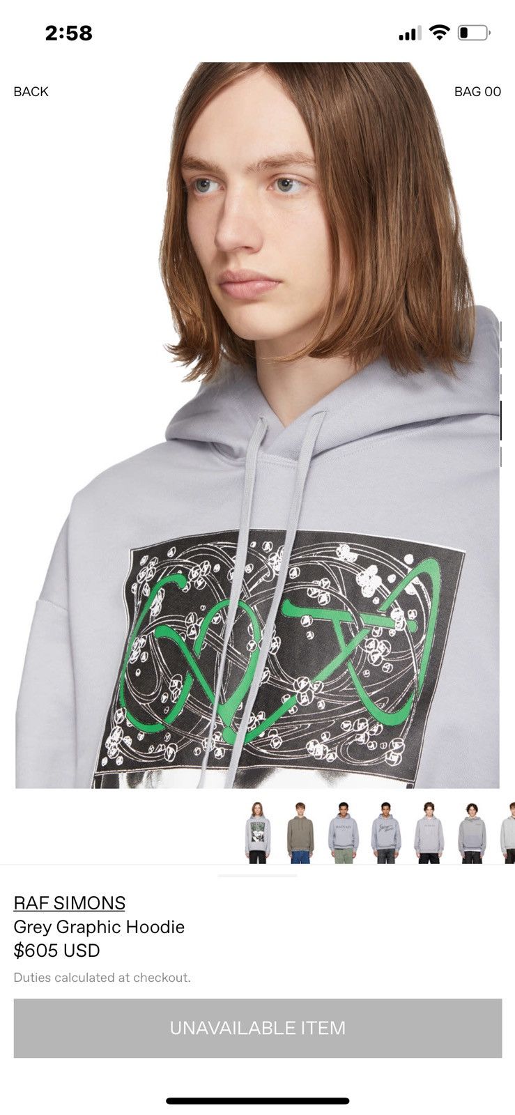 Raf Simons Raf Simons Grey Graphic Hoodie SS19 Size US M / EU 48-50 / 2 - 11 Thumbnail