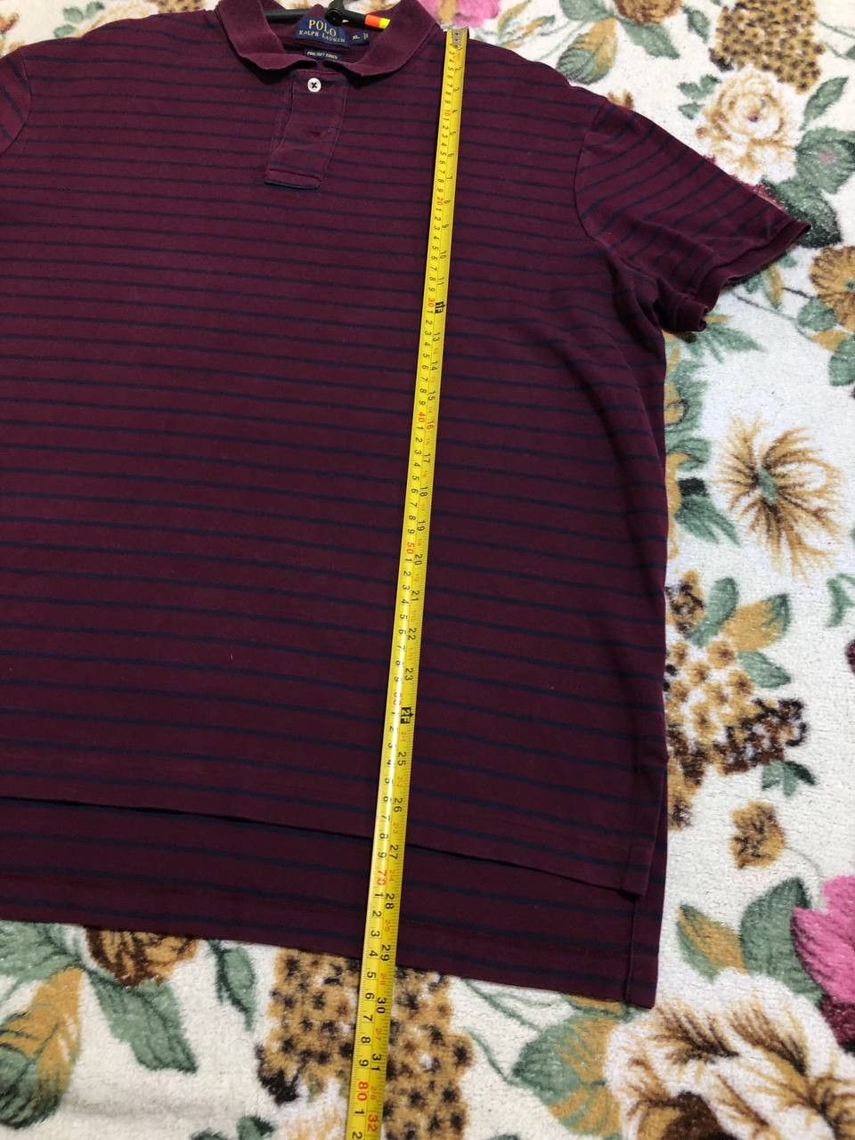 Polo Ralph Lauren Polo Ralph Lauren Polo Short Sleeve Shirt Burgundy Striped Size US XL / EU 56 / 4 - 8 Thumbnail