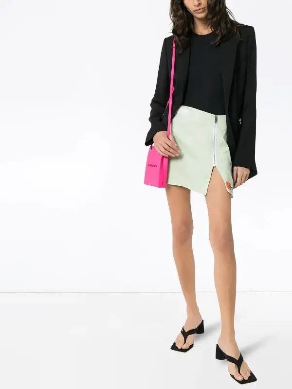 Heron Preston × SAMI MIRO VINTAGE HERON PRESTON X SAMI MIRO paneled denim mini skirt Size 26" / US 2 / IT 38 - 2 Thumbnail