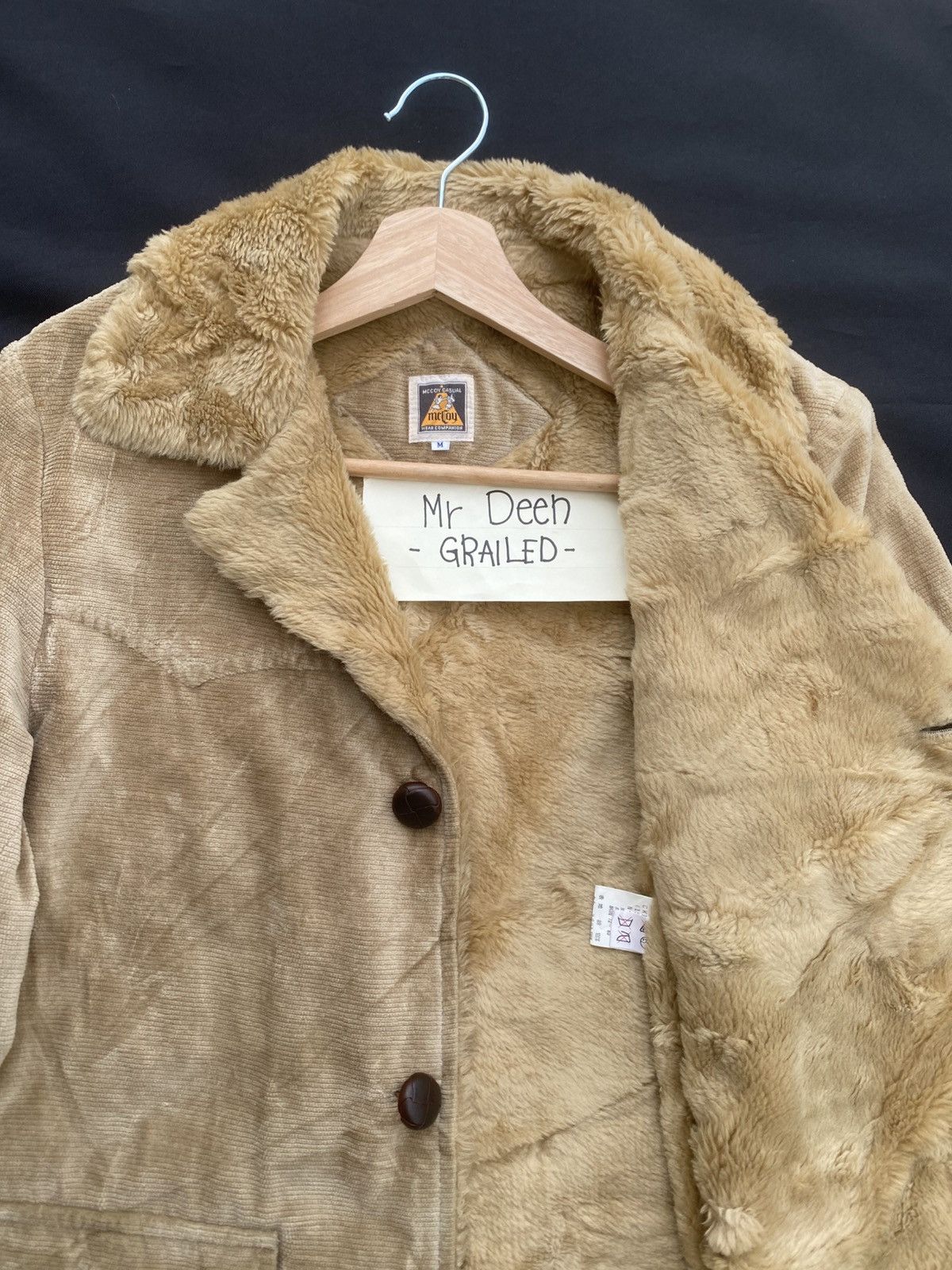 The Real McCoy's Rare Vintage McCoy’s Shearling Jacket Mushroom Buttons Jckt Size US M / EU 48-50 / 2 - 14 Thumbnail