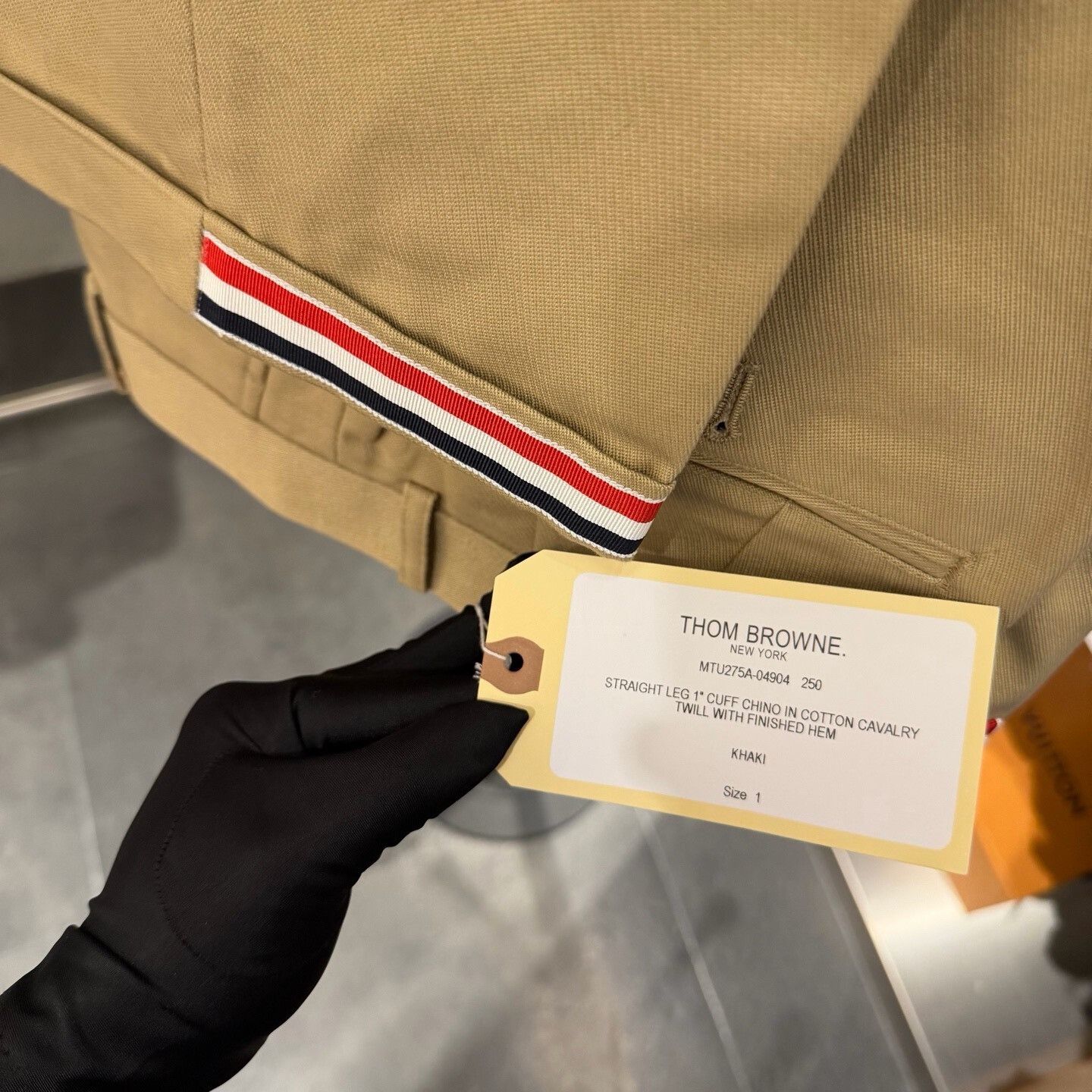 Thom Browne Thom Browne Khaki Trousers with Color Stripes Size US 28 / EU 44 - 2 Thumbnail