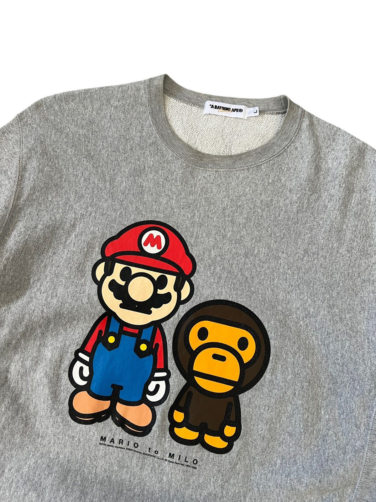 Bape 2008 Bape Nintendo ‘Mario to Milo” Sweatshirt Size US L / EU 52-54 / 3 - 3 Thumbnail