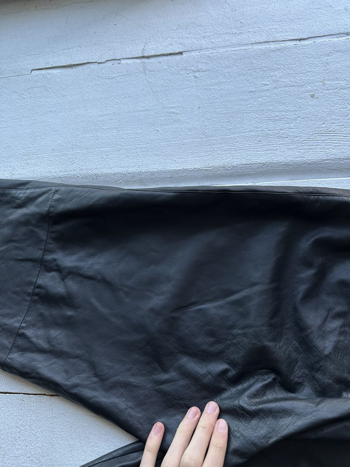 Leather 🚨Vintage leather pants motorcycles Black LUXURY Y2K Size 26" / US 2 / IT 38 - 13 Thumbnail