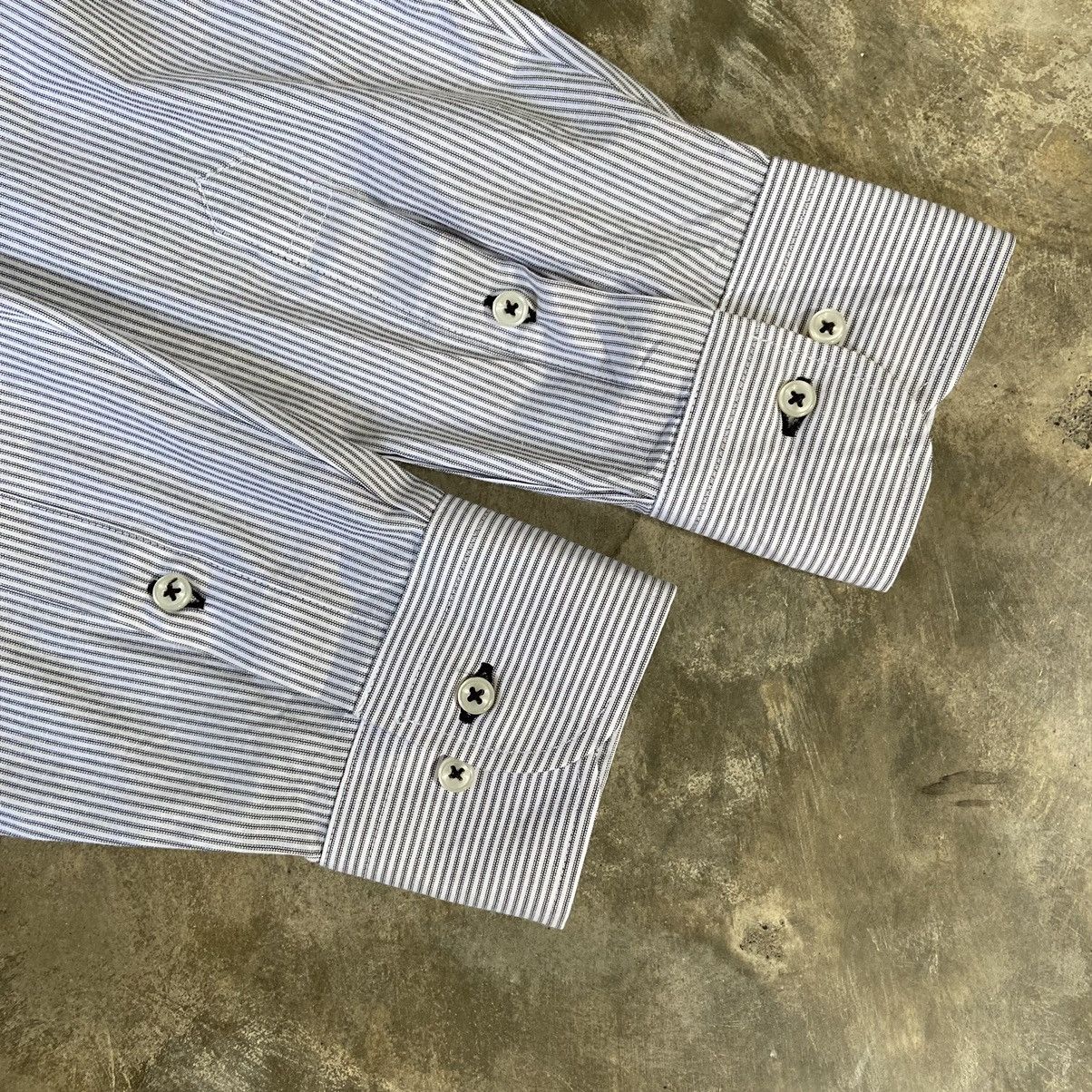 Yohji Yamamoto Sacsny by Yohji Yamamoto Stripe Long Sleeve Button Up Shirt Size US XL / EU 56 / 4 - 6 Thumbnail