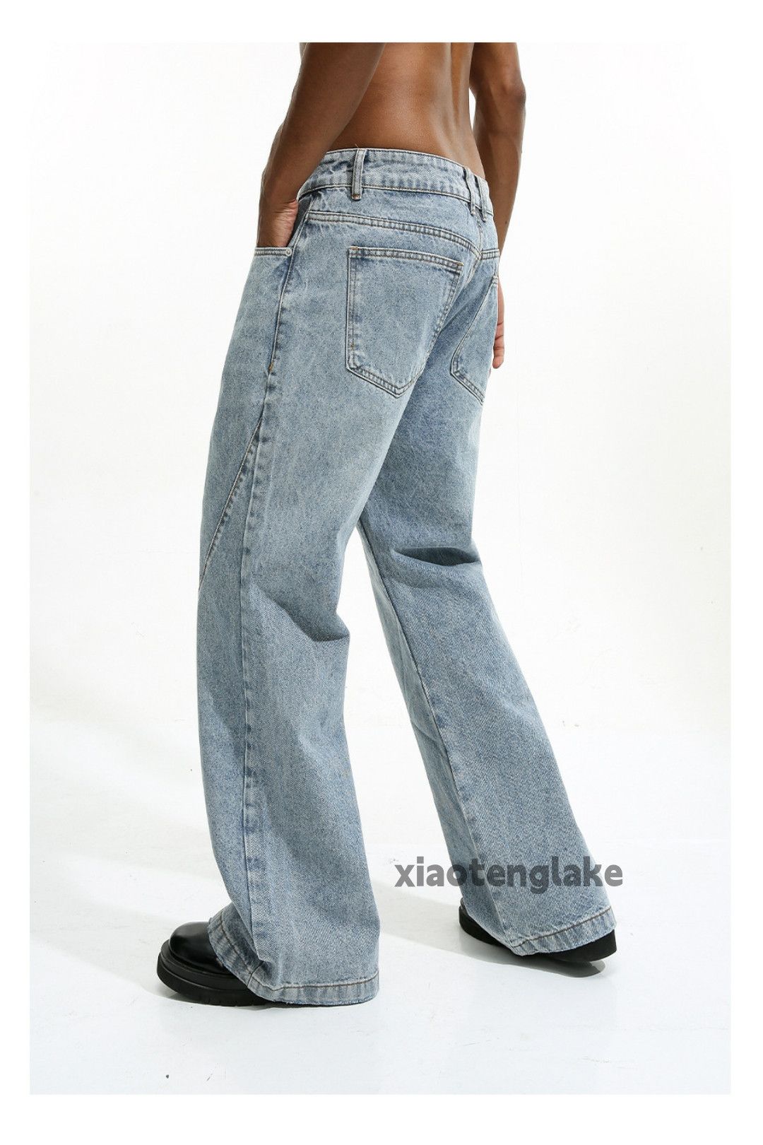 Jean × Vintage washed faded cleanfit yuppie bootcut flared jeans Size US 32 / EU 48 - 4 Thumbnail