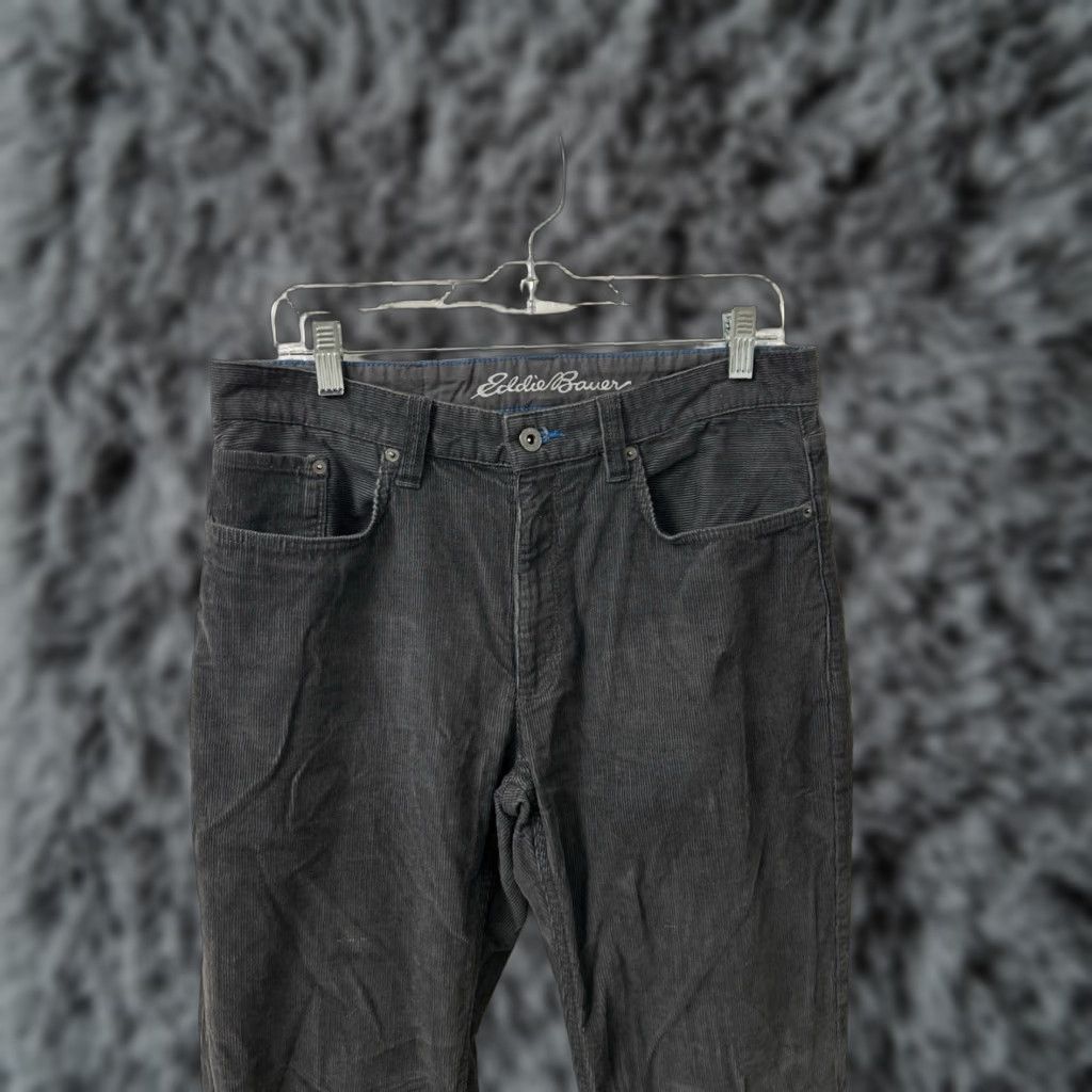 Eddie Bauer Eddie Bauer Corduroy Pants Mens 32x32 Straight Fit Khakis Gray Solid 5-Pocket Classic Casual Trousers Size US 32 / EU 48 - 1 Thumbnail