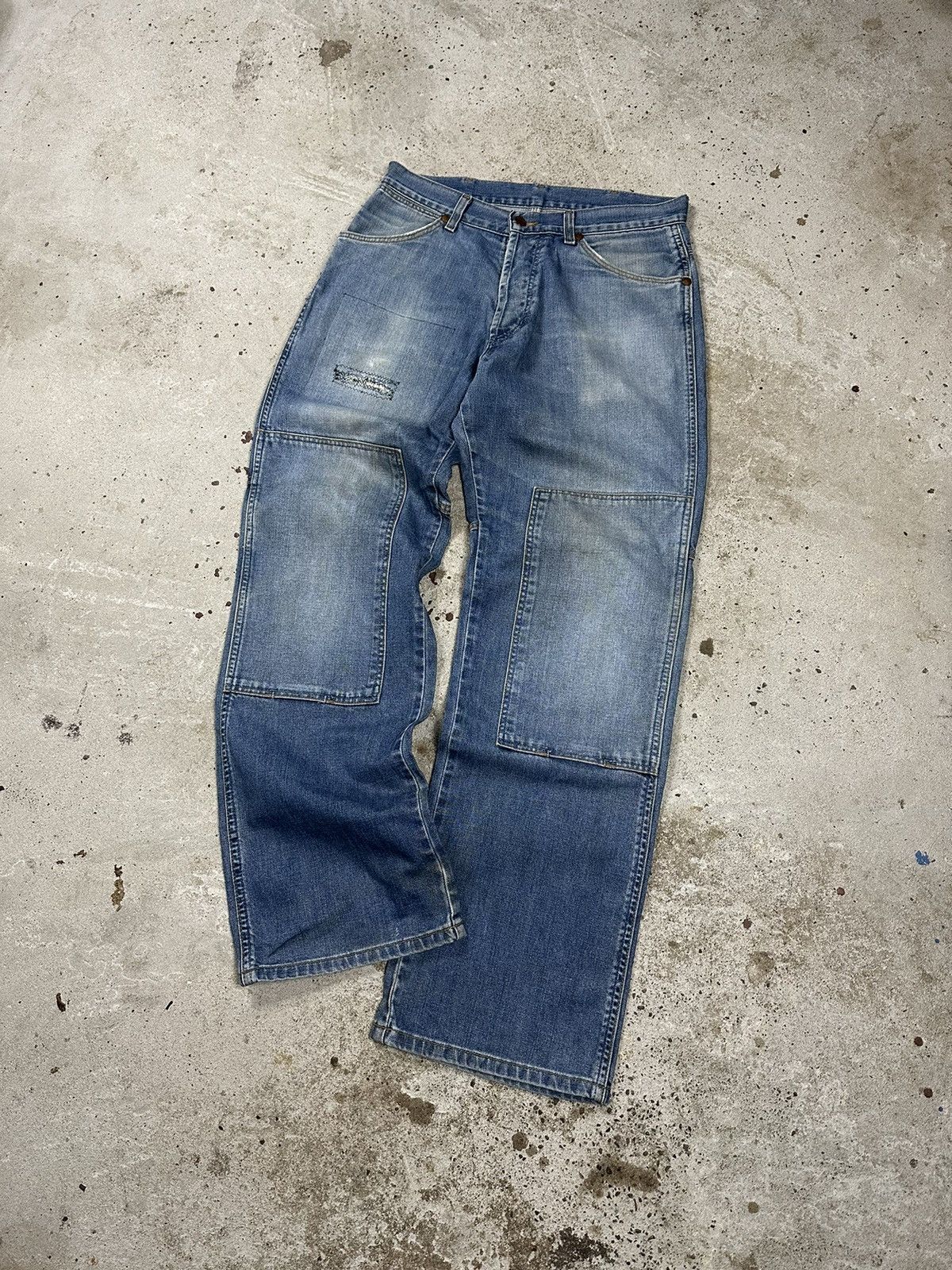 Vintage × Wrangler Vintage Y2K Wrangler Double Knee Repaired Denim Pants Jeans Size US 30 / EU 46 - 1 Thumbnail