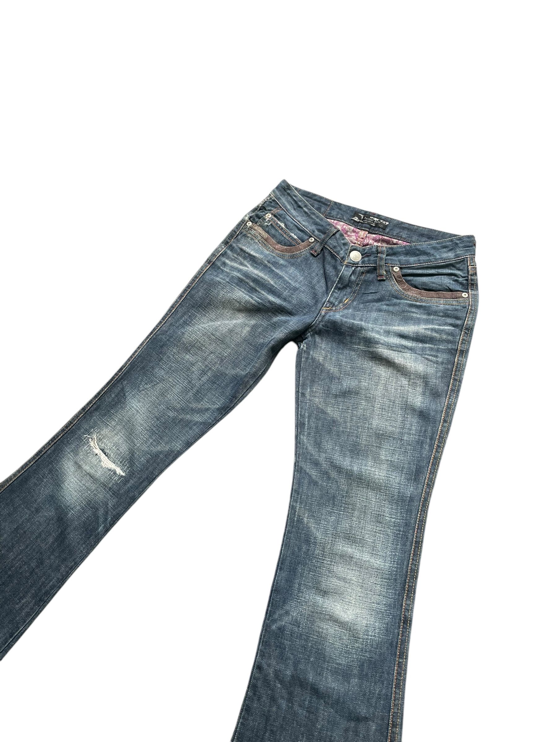 Levi's Vintage Flare Levis Perfect Body Distresed Denim Size 30" / US 8 / IT 44 - 2 Thumbnail
