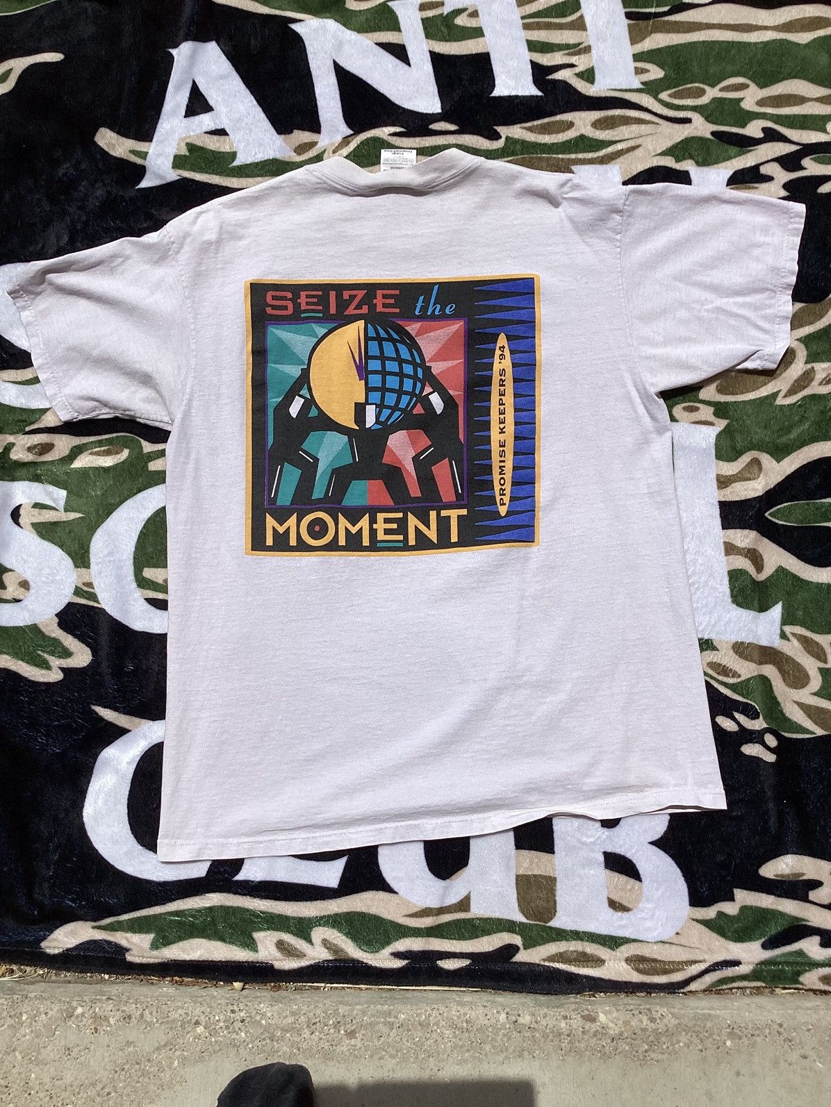 Tultex × Vintage Vtg 94 promise keepers men of integrity seize the moment Te Size US XL / EU 56 / 4 - 1 Thumbnail