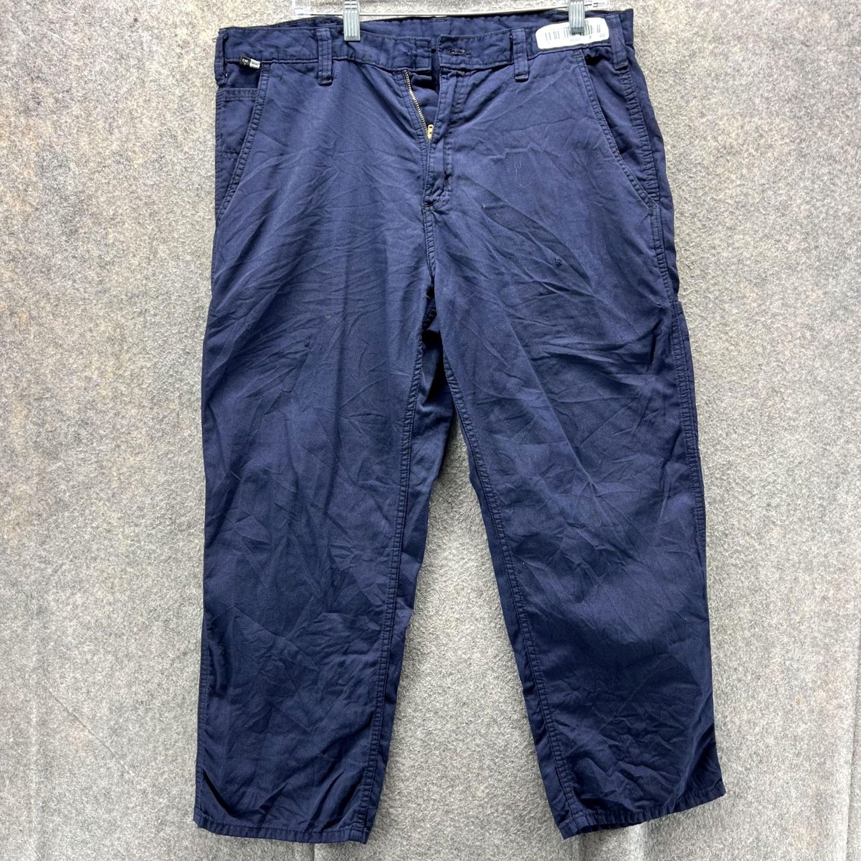 Carhartt Carhartt Pants Mens 34x28 Blue FR Carpenter Workwear Flame-Resistant Canvas Pants Size US 34 / EU 50 - 2 Thumbnail