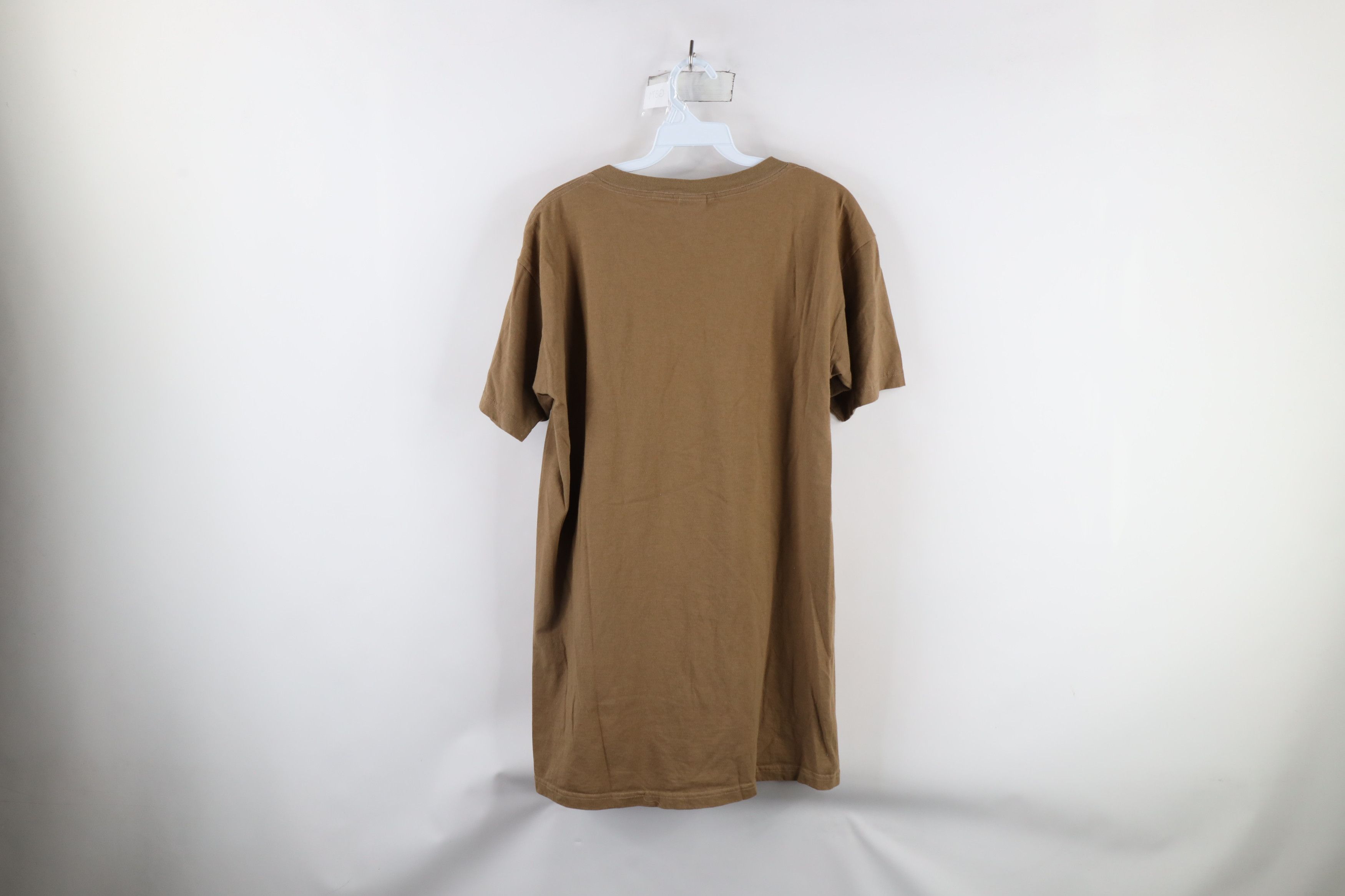 Vintage Vintage 90s Streetwear Short Sleeve T-Shirt Brown Cotton USA Size US L / EU 52-54 / 3 - 7 Thumbnail