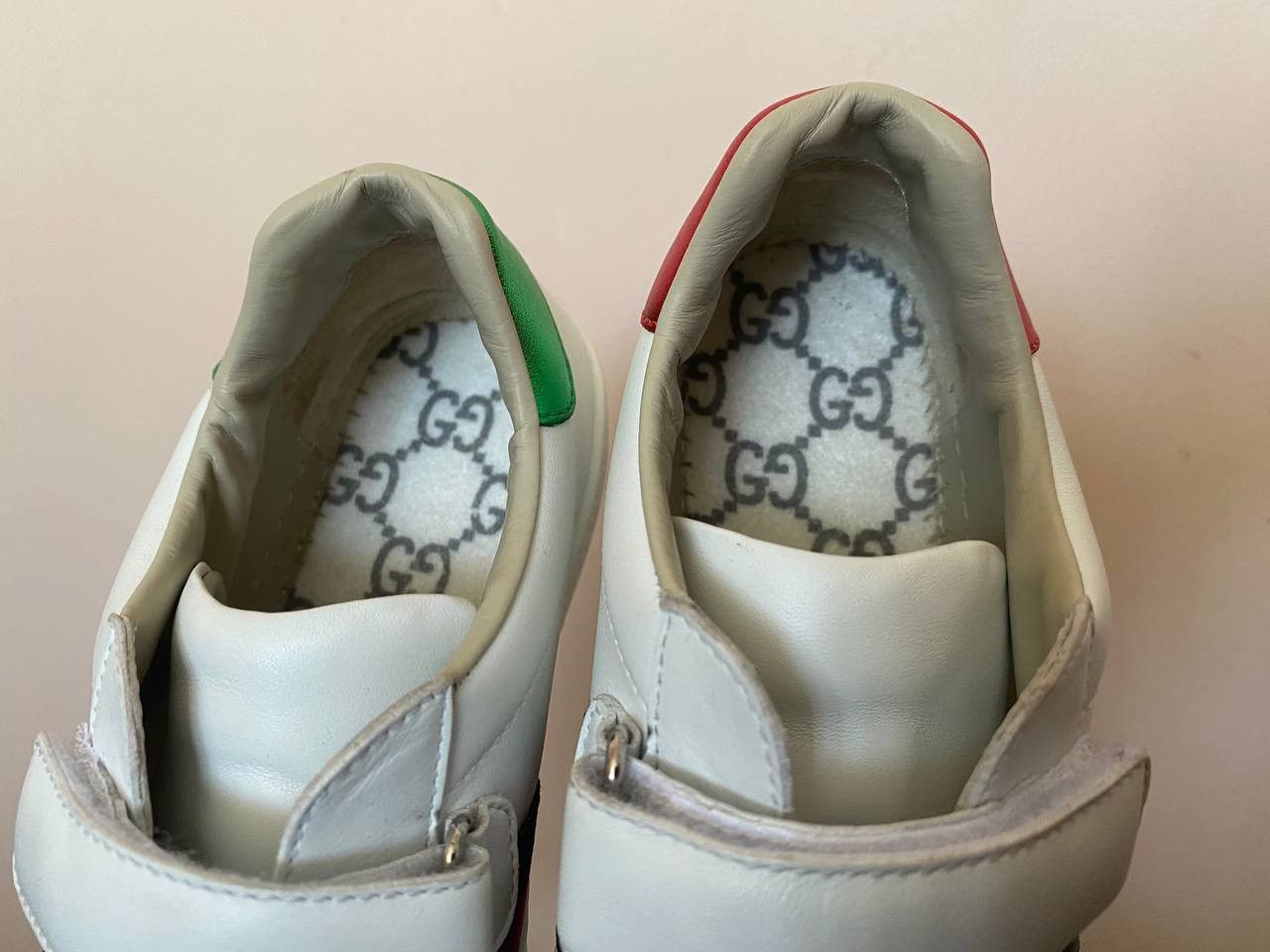 Gucci Gucci Kids ACE Leather Velcro Sneakers Size US 5 / EU 37 - 13 Thumbnail