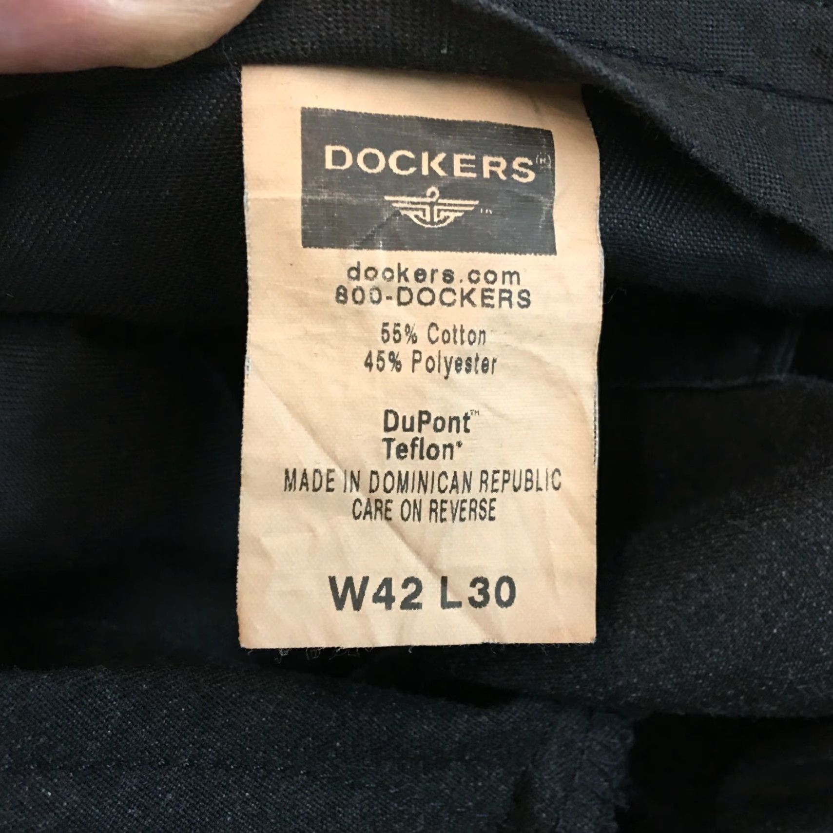 Dockers DOCKERS Mens Pants Straight Leg Dress Black 42x30 Pleated Front Mid Rise Belt Loops 4-Pocket Regular Inseam 30 Size US 42 / EU 58 - 7 Thumbnail
