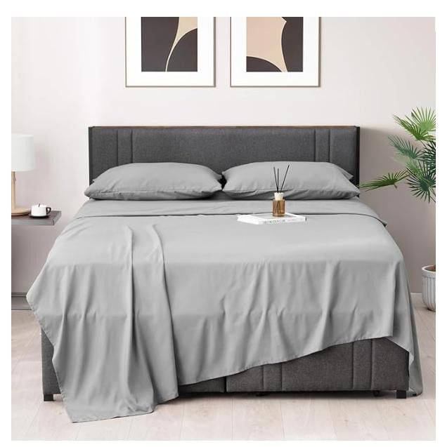 NBDN Nobrandedon Full Size Bed Sheets, Deep Pocket, Wrinkle Free Sheets Size ONE SIZE - 3 Thumbnail