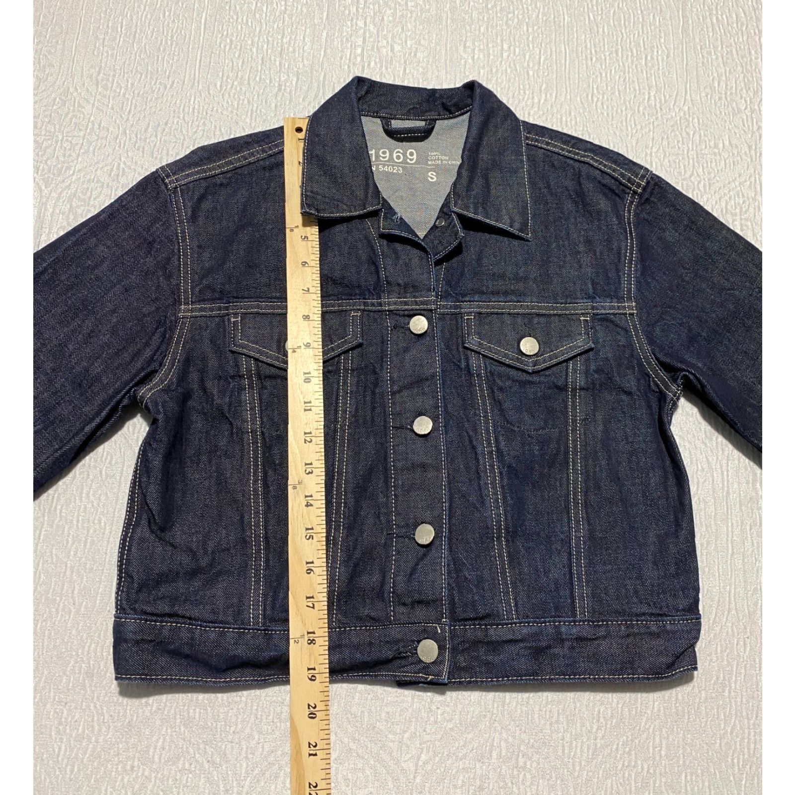 Gap Gap Denim Jacket Women's Size S 100% Cotton Blue Jean 3/4 Sleeve 1969 Size 28" / US 6 / IT 42 - 5 Thumbnail