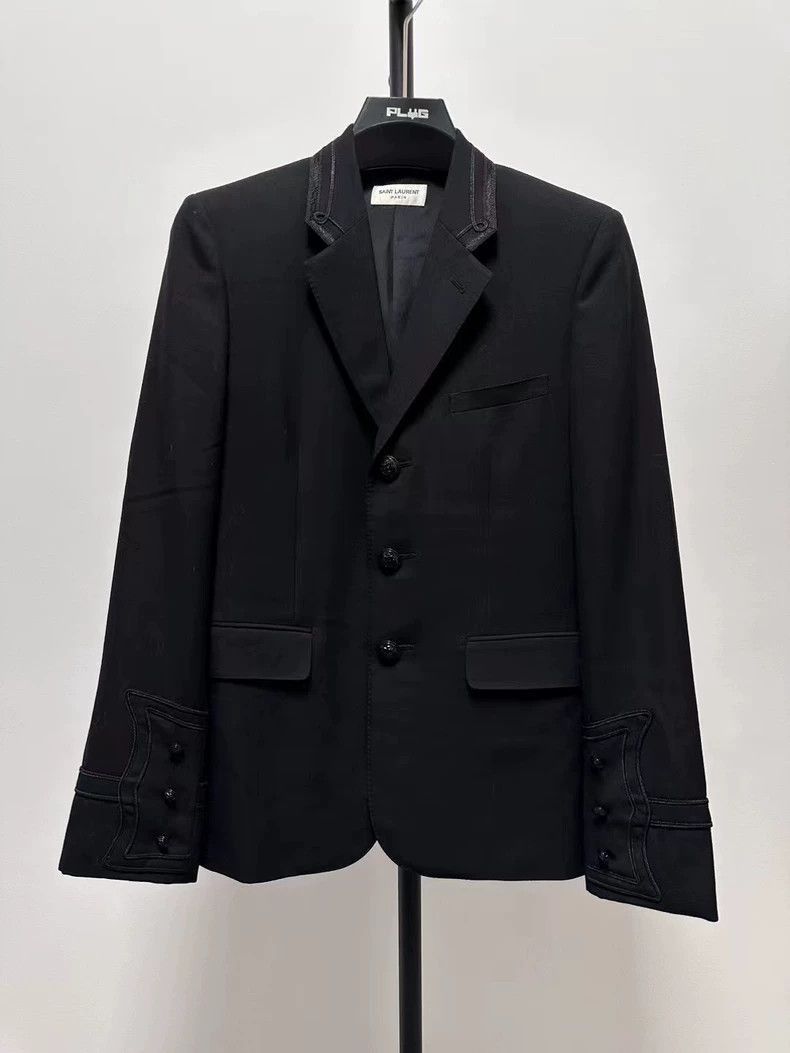 Saint Laurent Paris Saint Laurent Black Court Style Blazer- Size US L / EU 52-54 / 3 - 1 Thumbnail