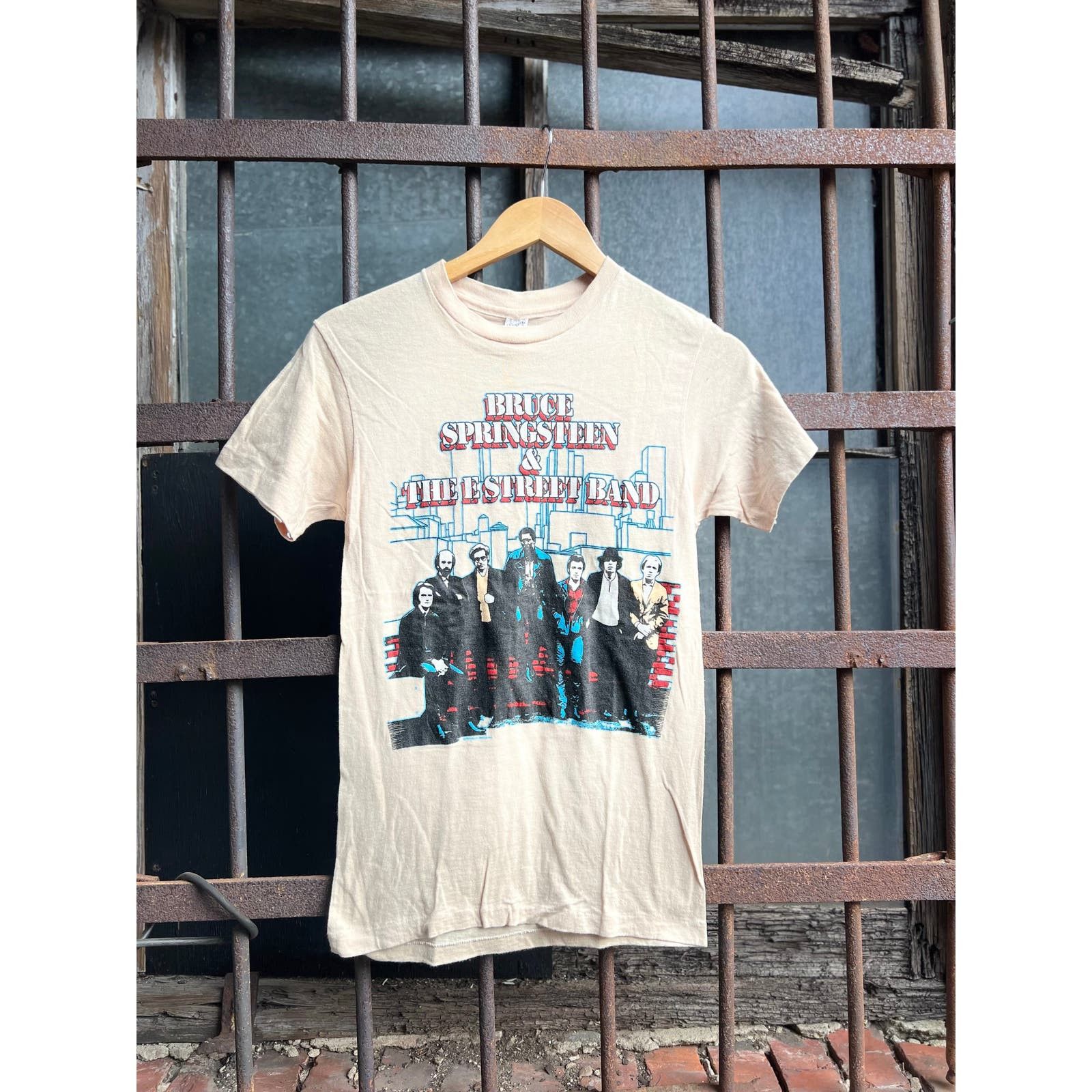 image of 1989 True Bruce Springsteen And The Street Band Tee Small in Beige, Men's