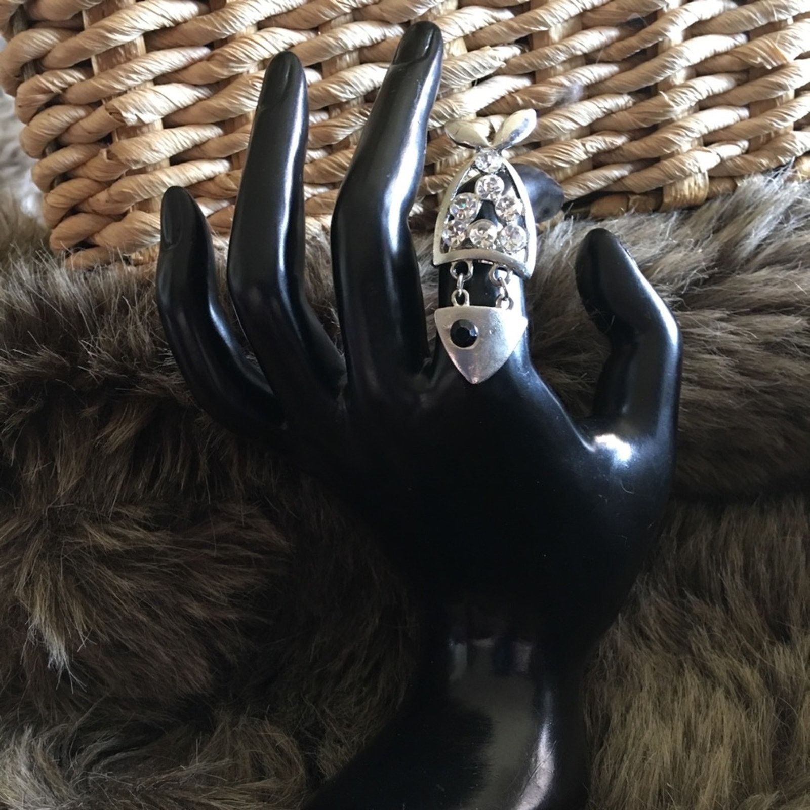 Vintage Vintage dangle head rhinestone fish ring Size ONE SIZE - 5 Thumbnail