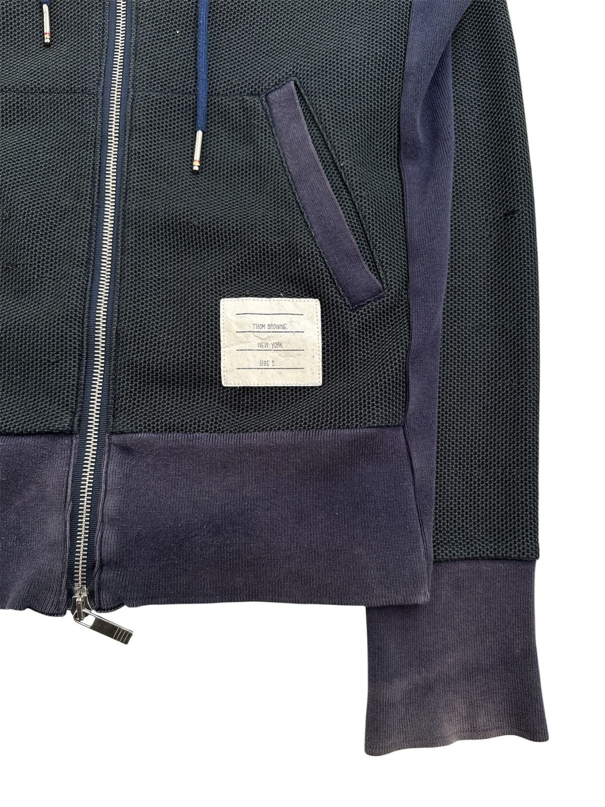Thom Browne Two Tone Mesh Zip Hoodie Size US M / EU 48-50 / 2 - 10 Thumbnail