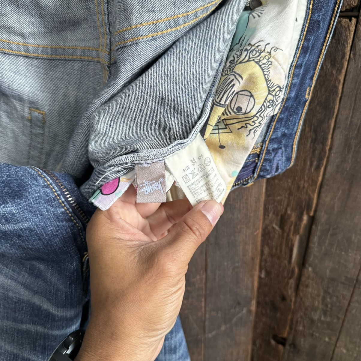 Levi's × Stussy Vintage Levis X Stussy Denim LotSS505 Size US 35 - 6 Thumbnail