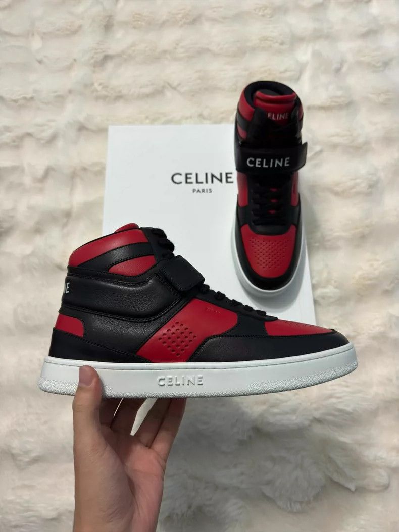 Celine Celine Black and red sports shoes Size US 9 / EU 42 - 2 Thumbnail